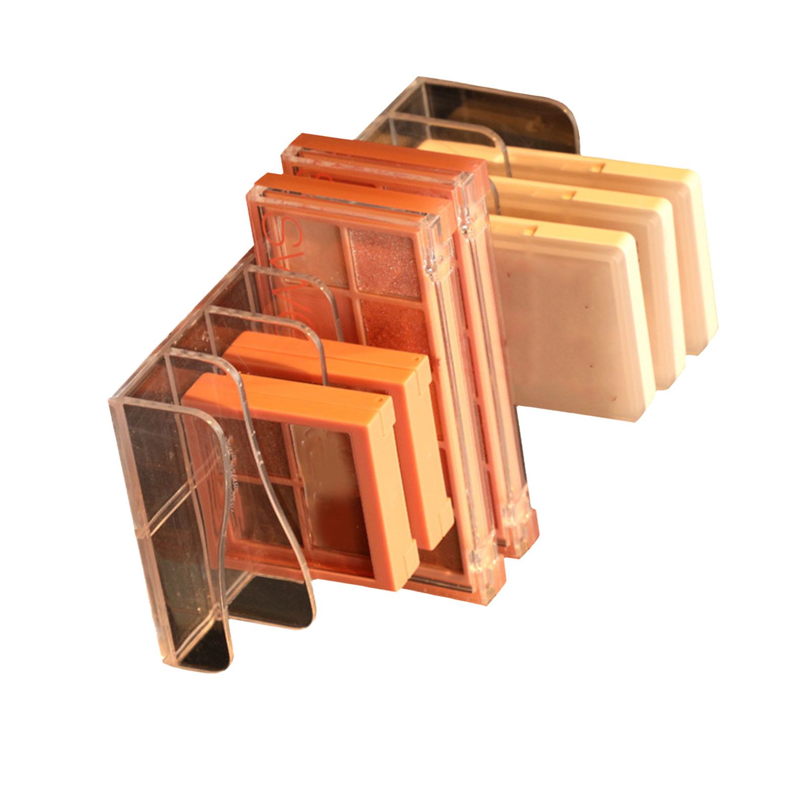 Eyeshadow Palettes Organizer Clear Divided Makeup Palettes Storage Rack for view 4