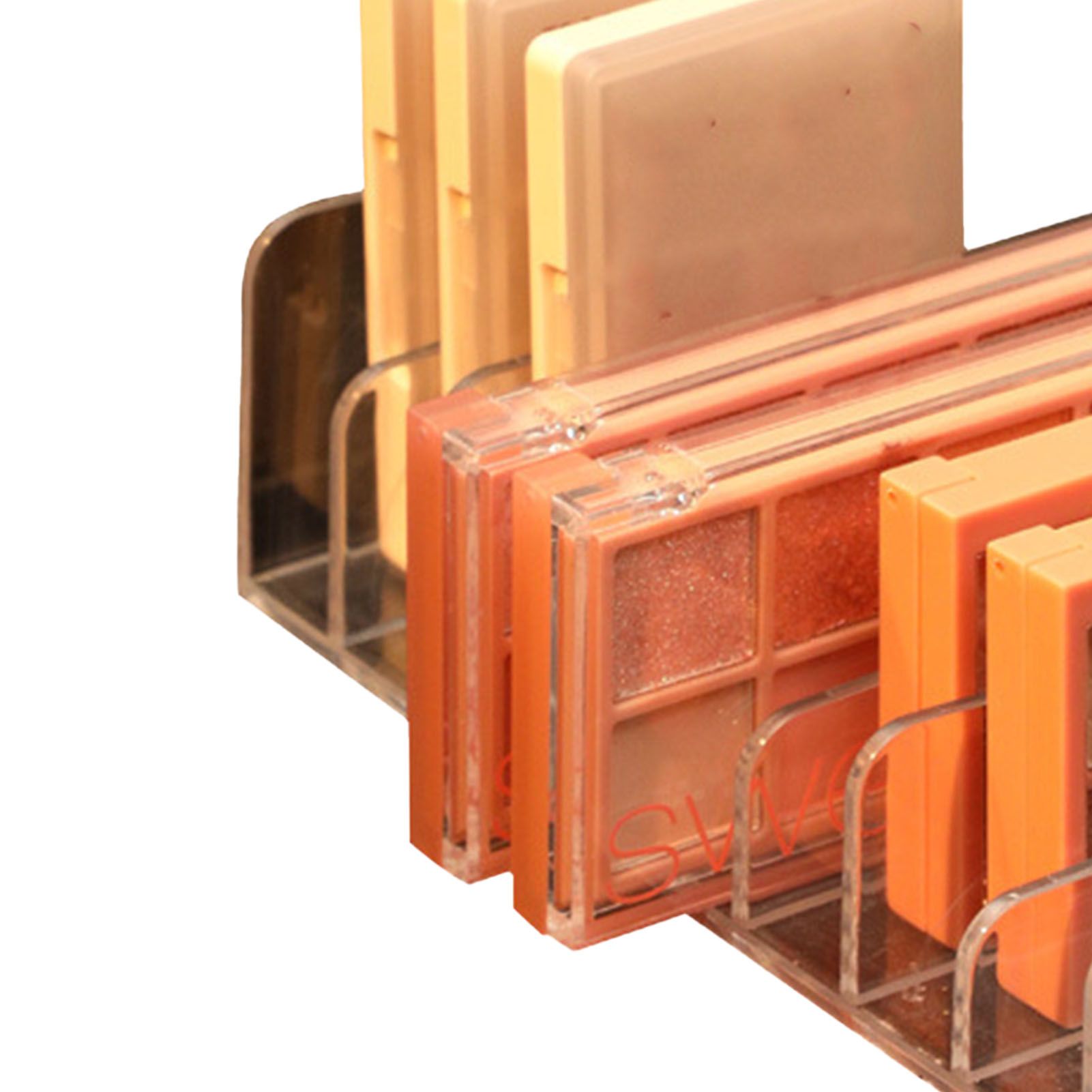 Eyeshadow Palettes Organizer Clear Divided Makeup Palettes Storage Rack for view 11