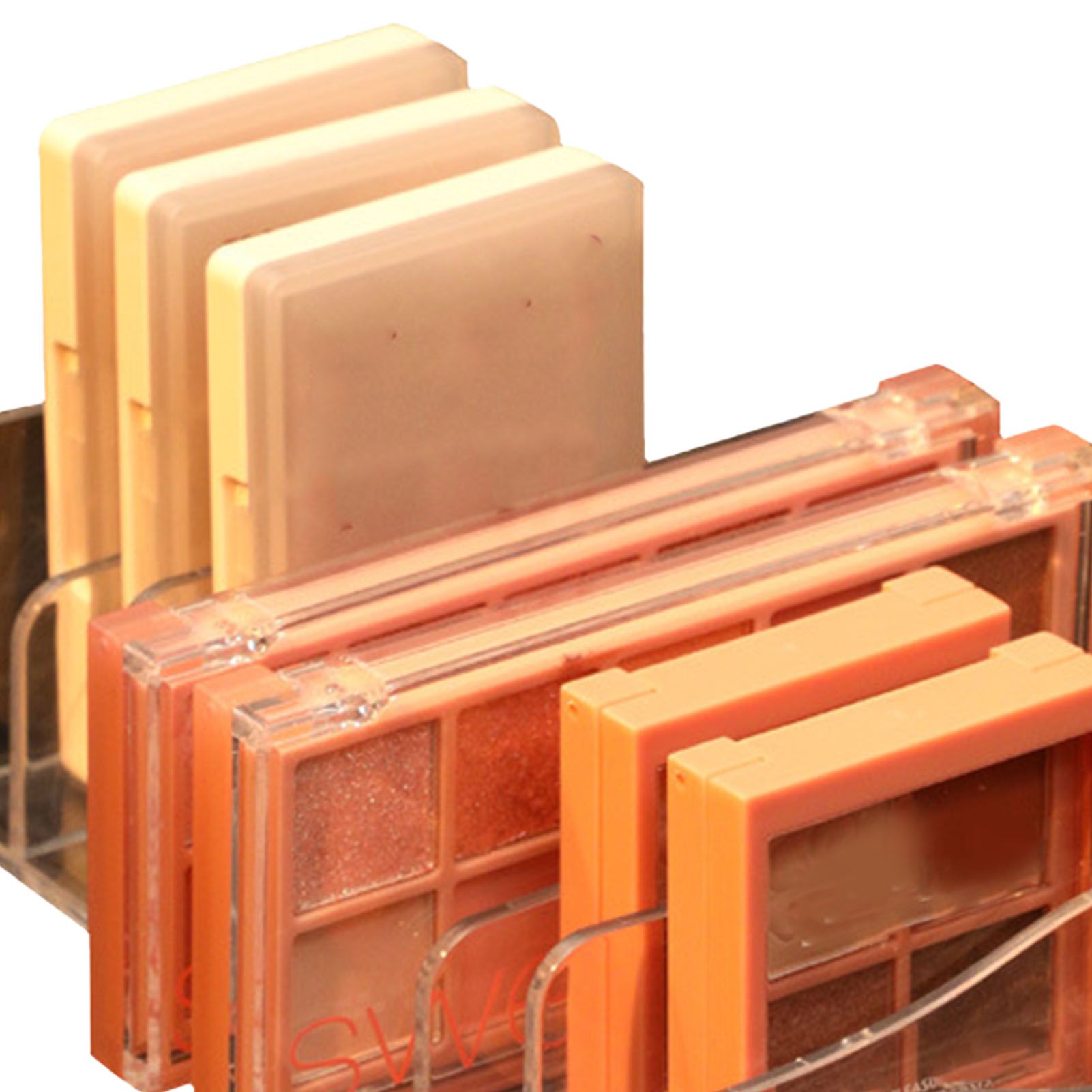 Eyeshadow Palettes Organizer Clear Divided Makeup Palettes Storage Rack for view 12