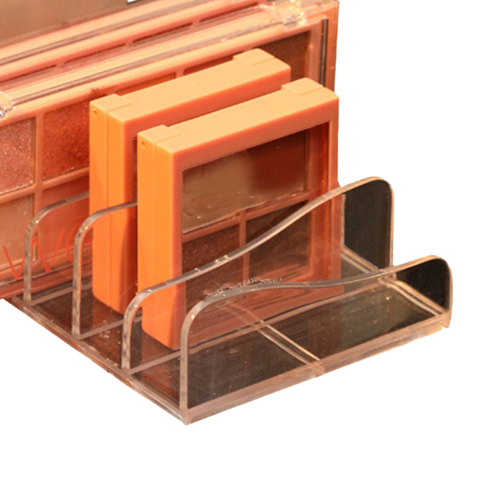 Eyeshadow Palettes Organizer Clear Divided Makeup Palettes Storage Rack for view 13