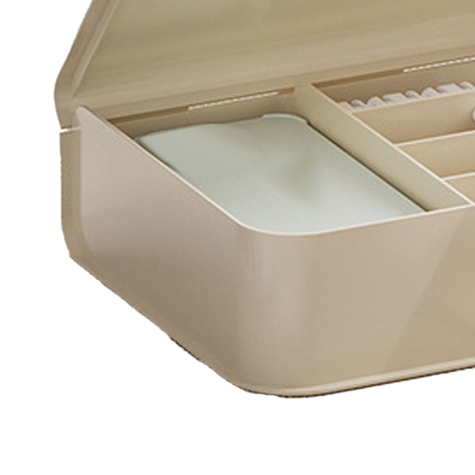 Desktop Storage Box Multi Compartments Plastic Simple Data Cable Organizer Box view 8