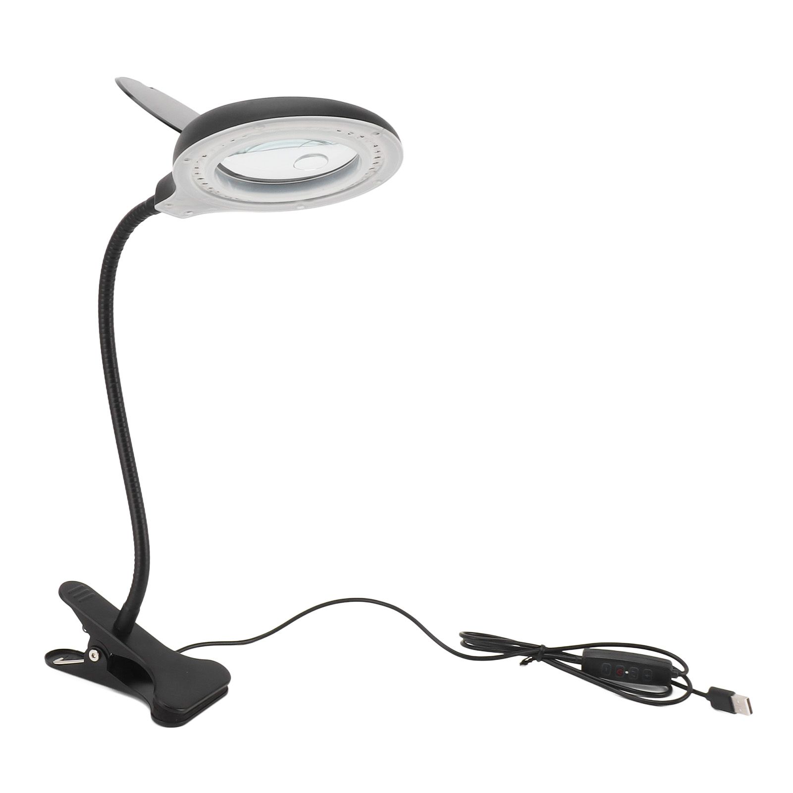 Clip On Magnifying Glass with Light Iron and PP Adjustable LED Magnifying Desk
