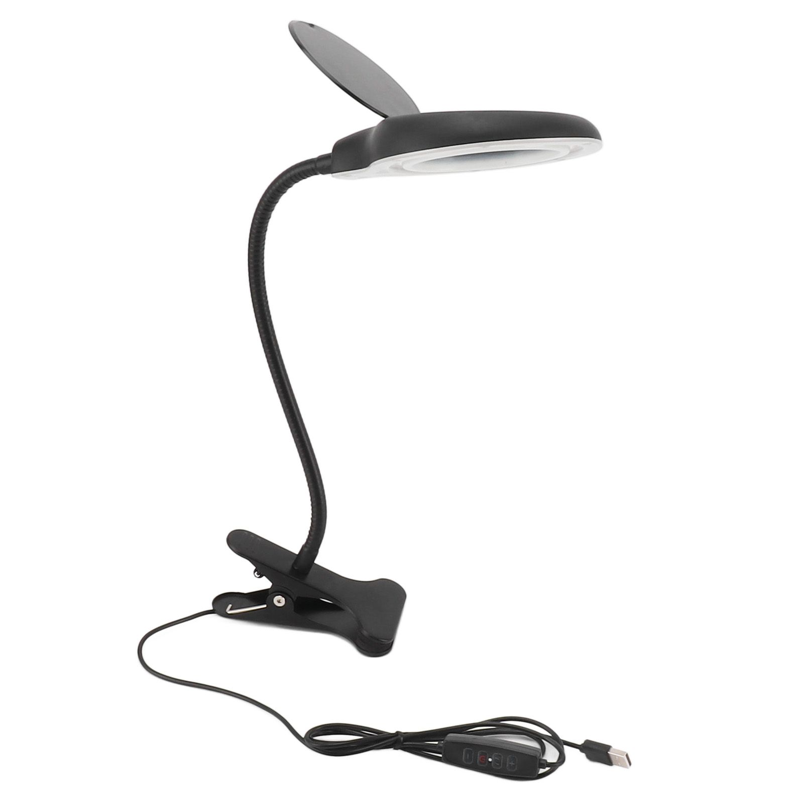 Clip On Magnifying Glass with Light Iron and PP Adjustable LED Magnifying Desk view 2