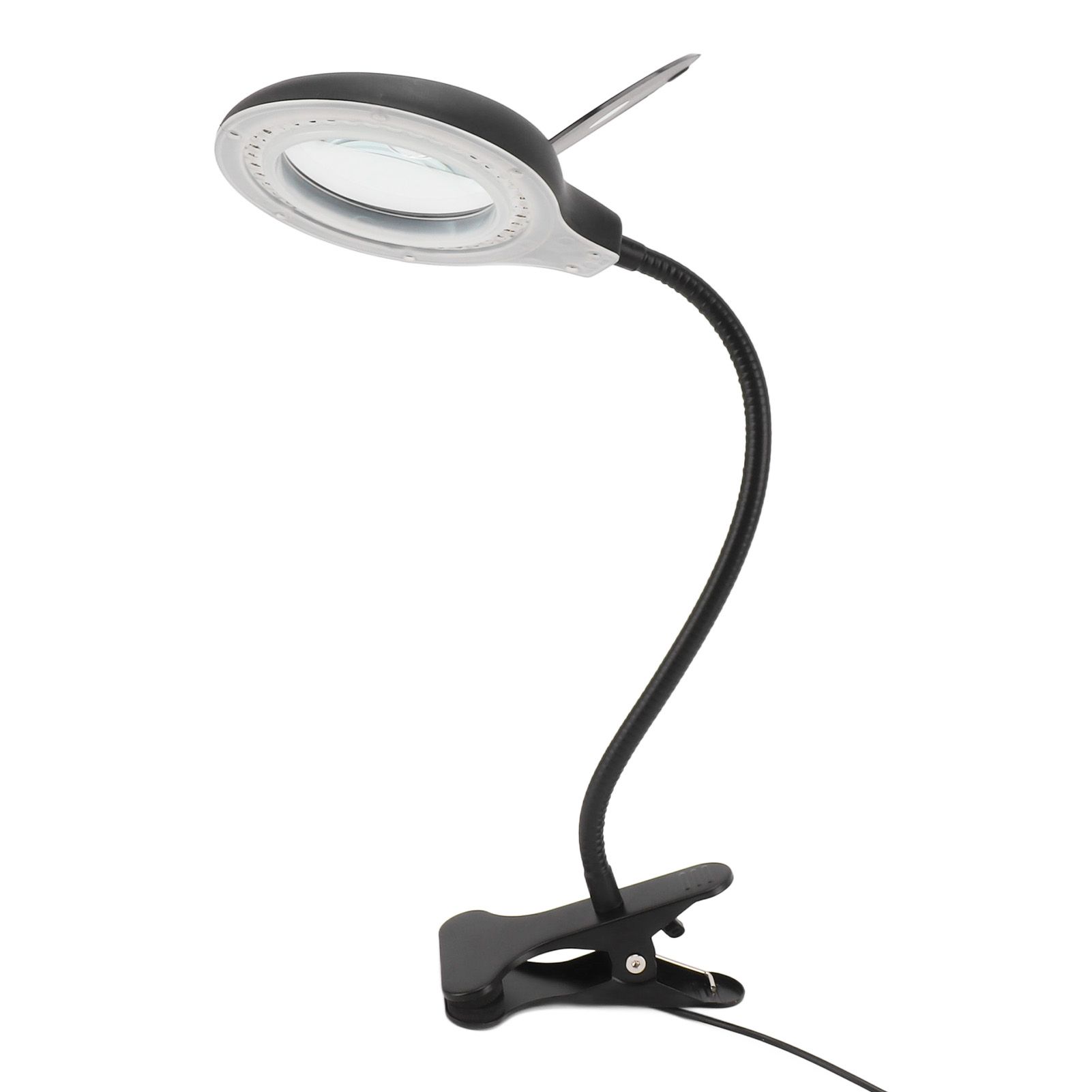 Clip On Magnifying Glass with Light Iron and PP Adjustable LED Magnifying Desk view 5