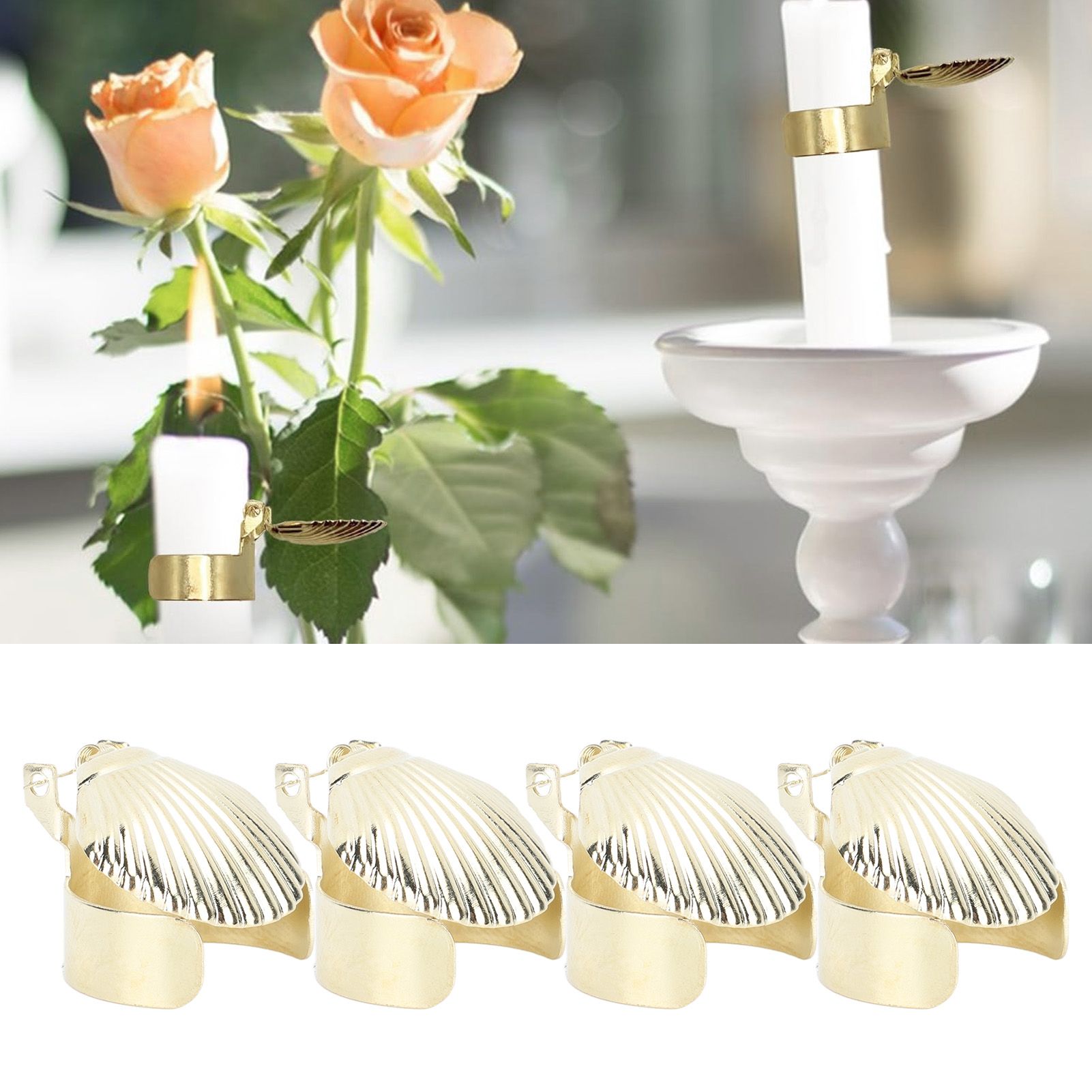 4Pcs Candle Snuffer Candle Extinguisher Metal Shell Pattern Automatic Candle view 11