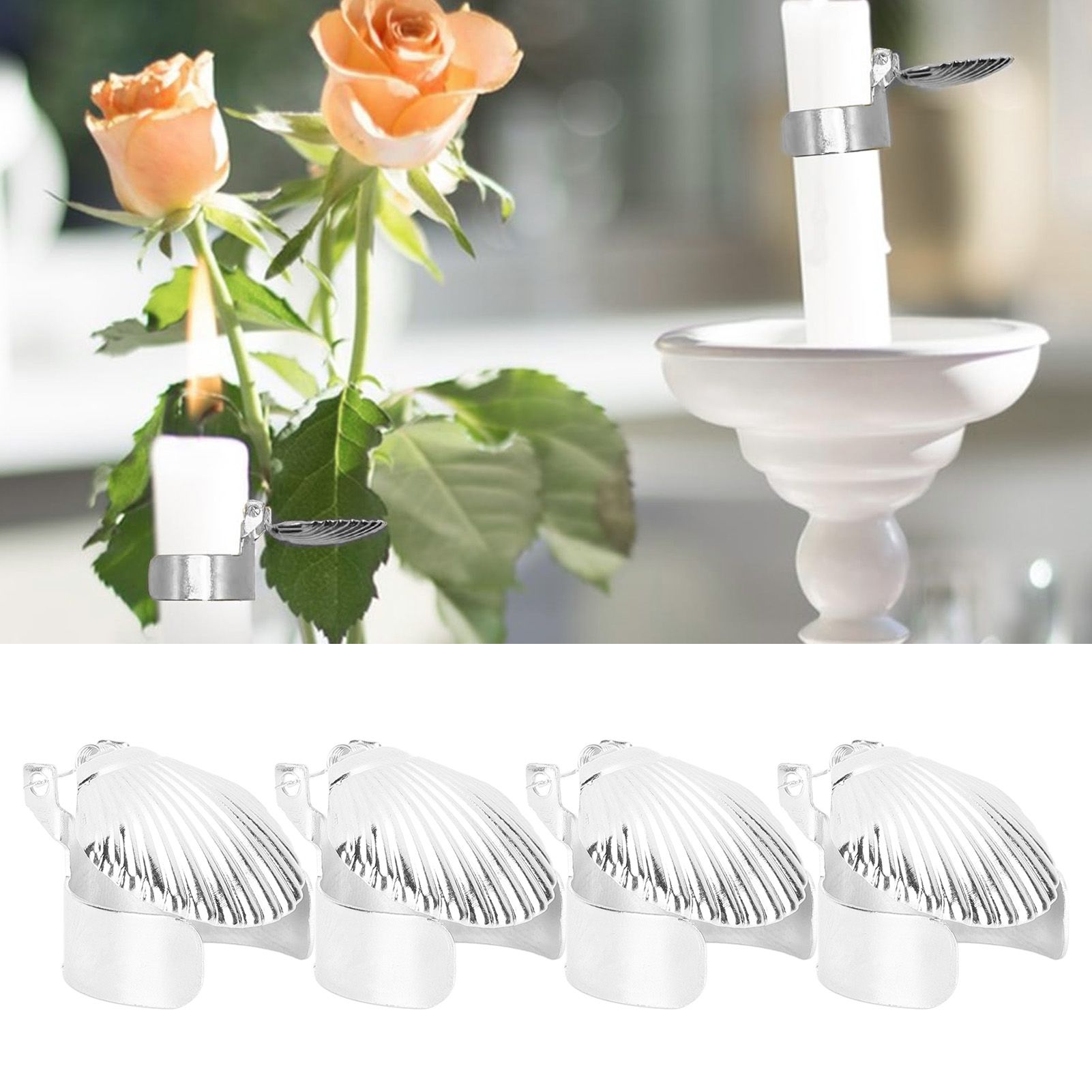 4Pcs Candle Snuffer Candle Extinguisher Metal Shell Pattern Automatic Candle view 11
