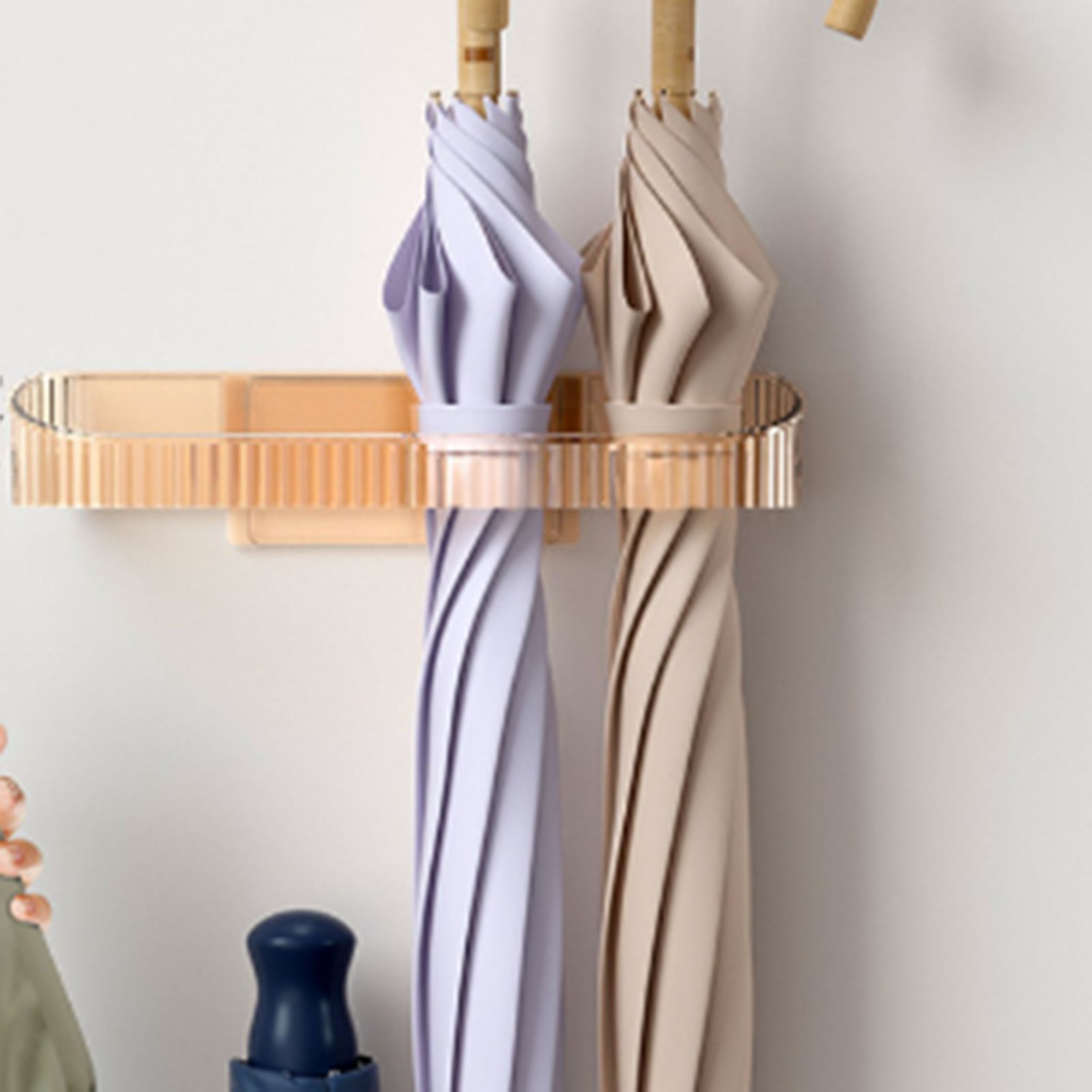 Umbrella Stand Holder Wall Mounted Space Saving Umbrella Storage Drain Rack view 6
