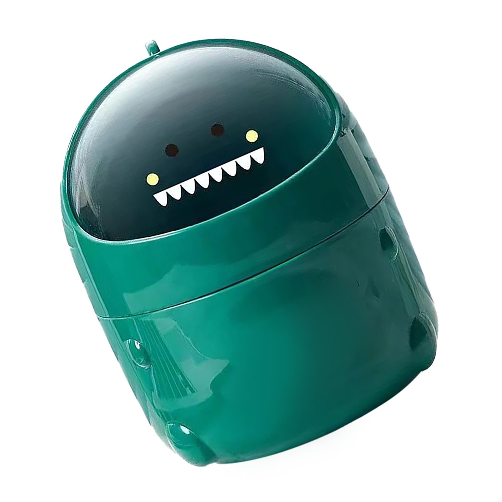 Desktop Trash Can Plastic with Lid Mini Small Cute Shaped for Dining Table view 3