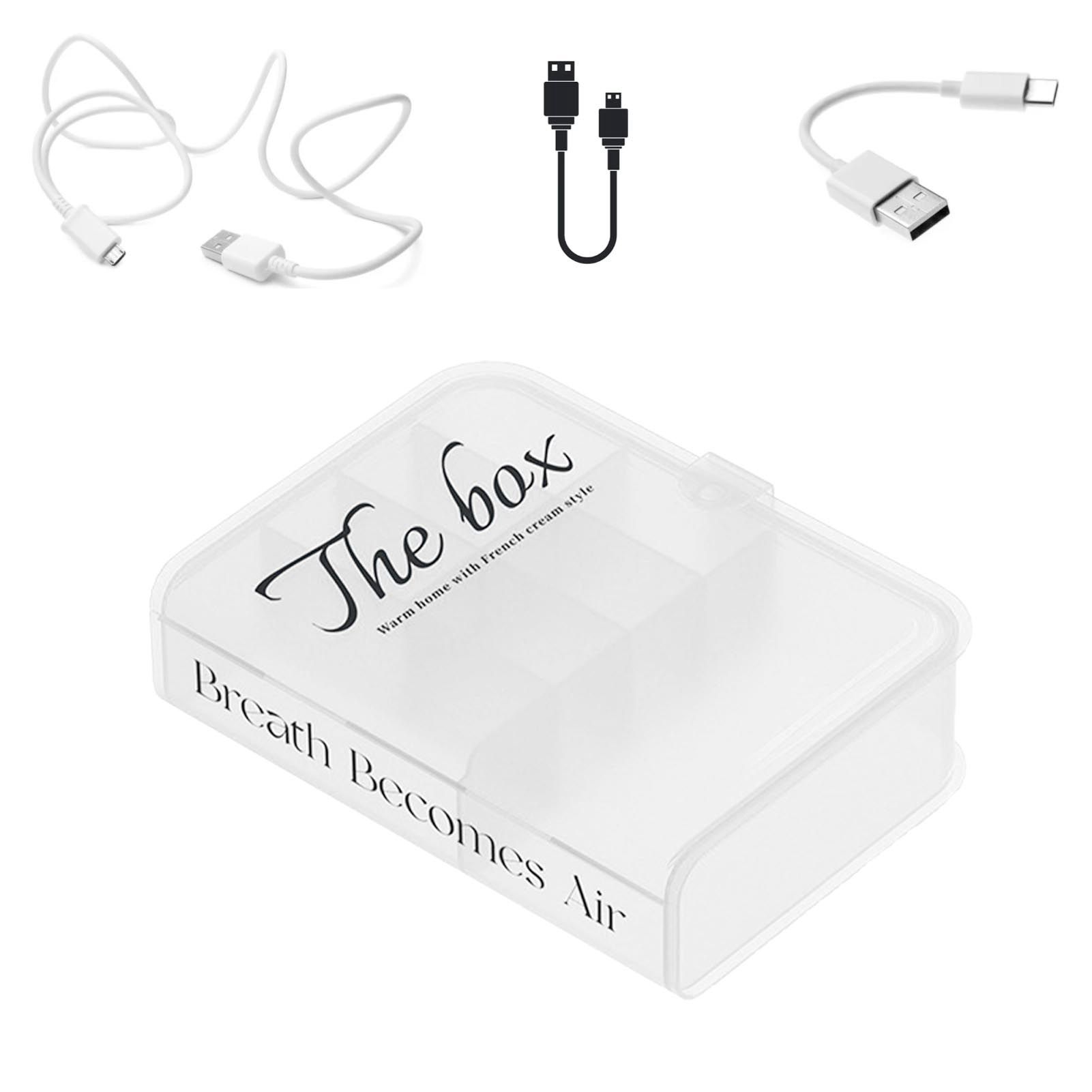 Desktop Organizer Box Data Cable Storage Case Plastic Book Design Home view 5
