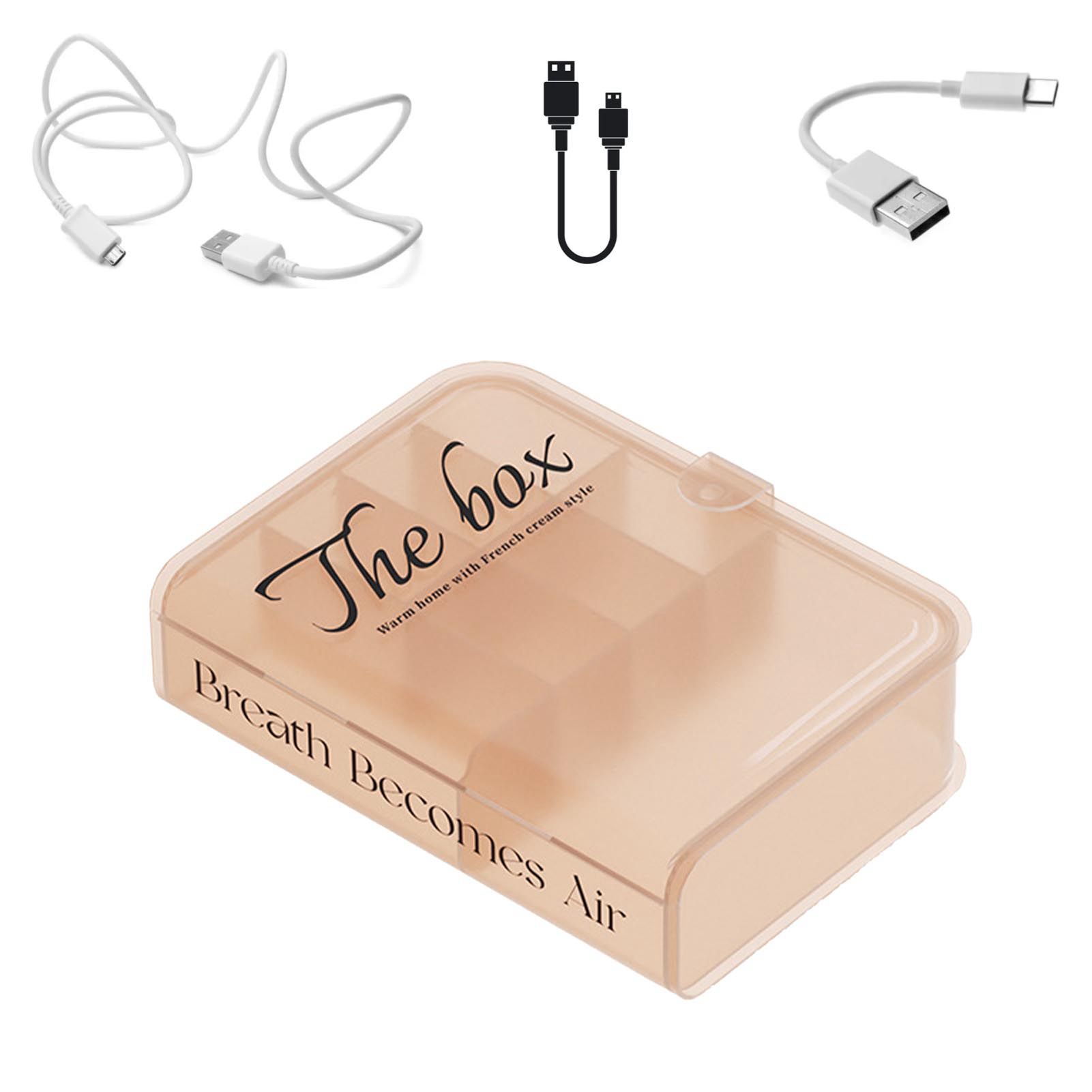 Desktop Organizer Box Data Cable Storage Case Plastic Book Design Home view 5