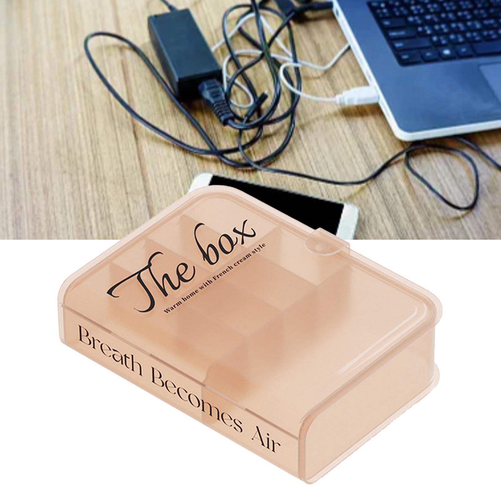Desktop Organizer Box Data Cable Storage Case Plastic Book Design Home view 10