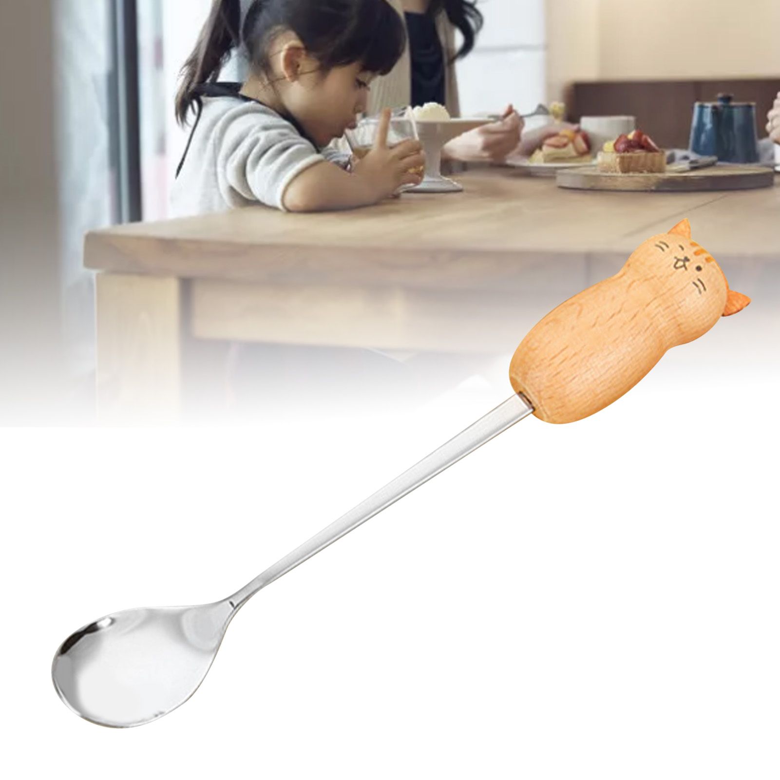 Stainless Steel Coffee Stirring Tool Creative Cartoon Cute Kids Ice Cream view 5