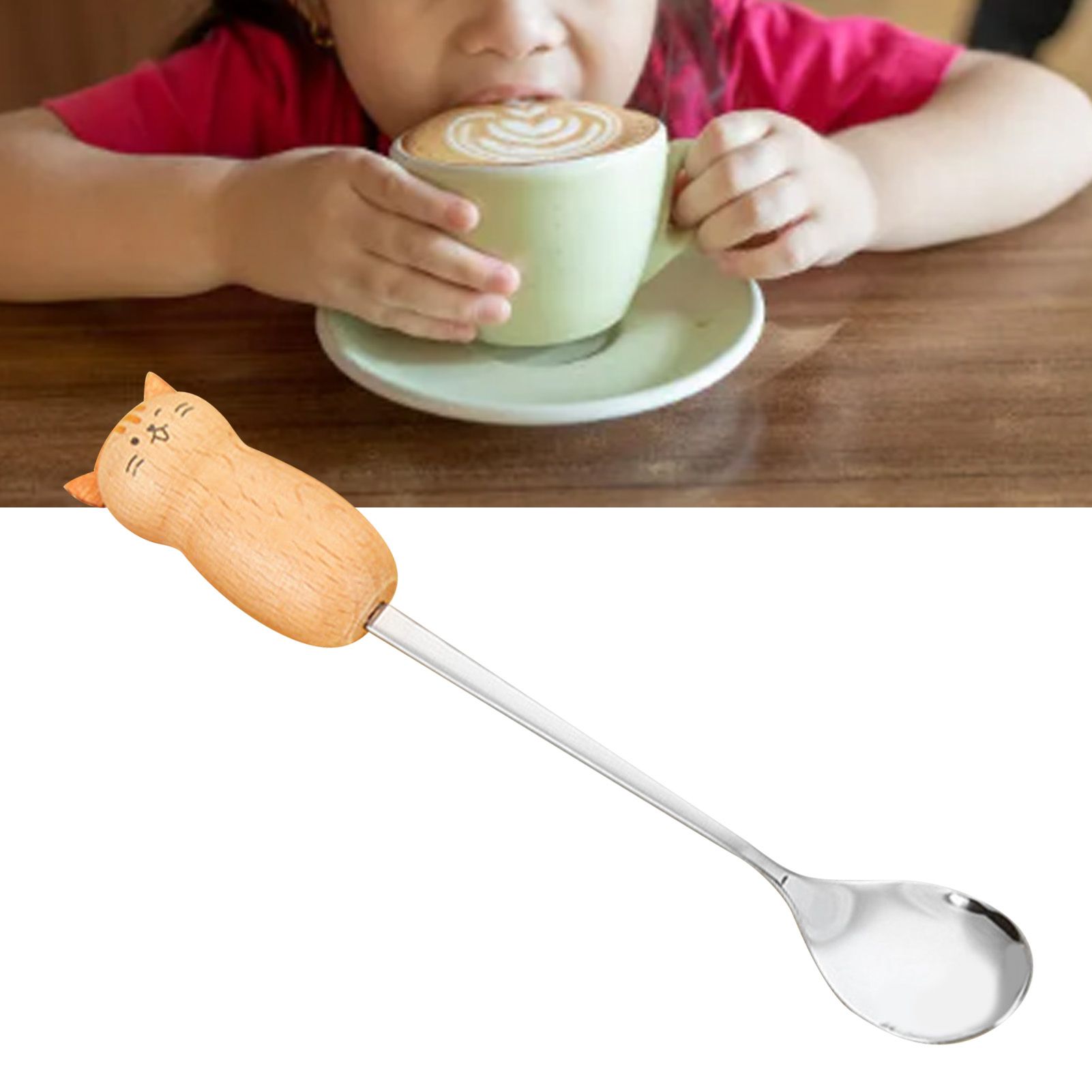 Stainless Steel Coffee Stirring Tool Creative Cartoon Cute Kids Ice Cream view 6