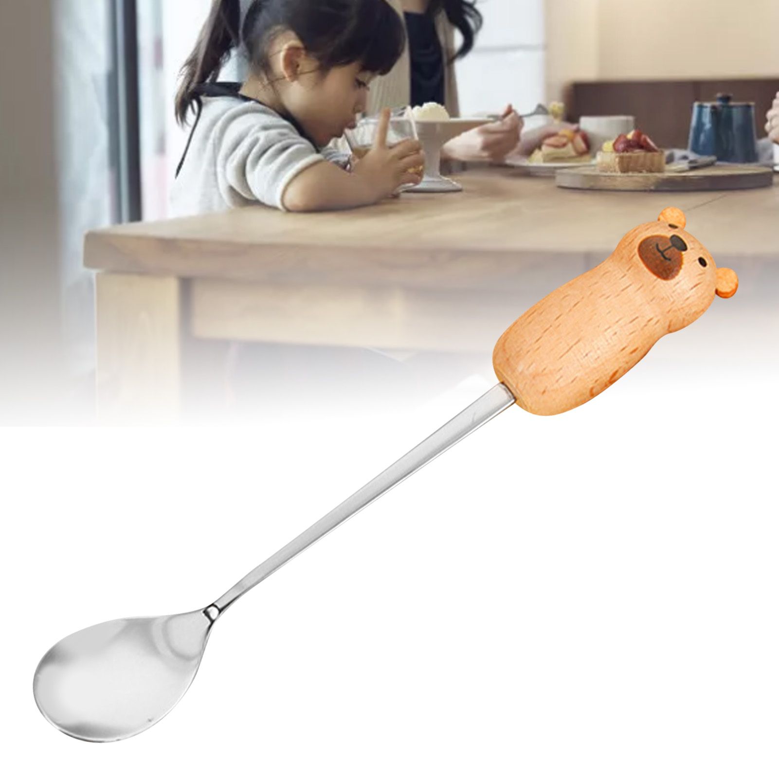 Stainless Steel Coffee Stirring Tool Creative Cartoon Cute Kids Ice Cream view 5