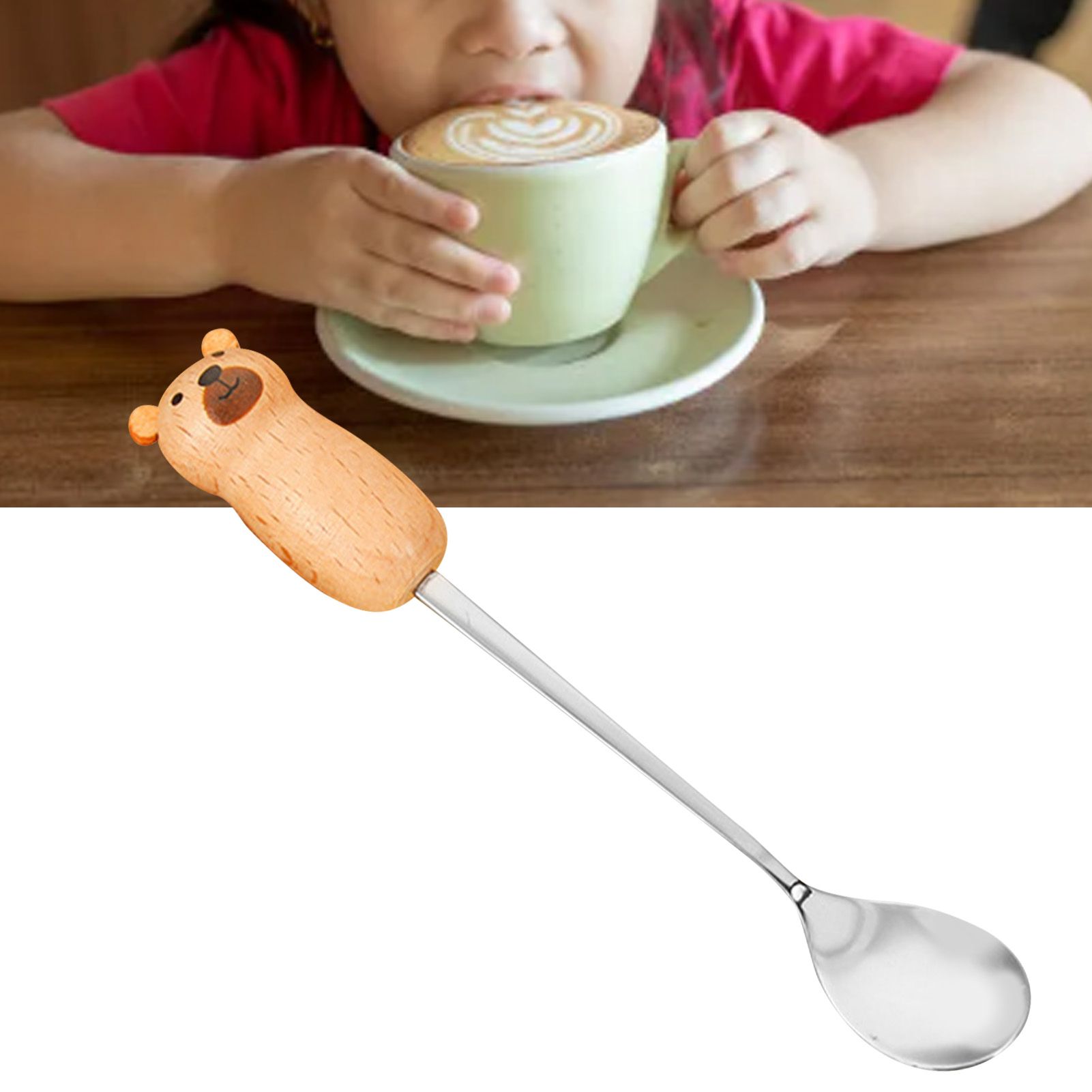 Stainless Steel Coffee Stirring Tool Creative Cartoon Cute Kids Ice Cream view 6