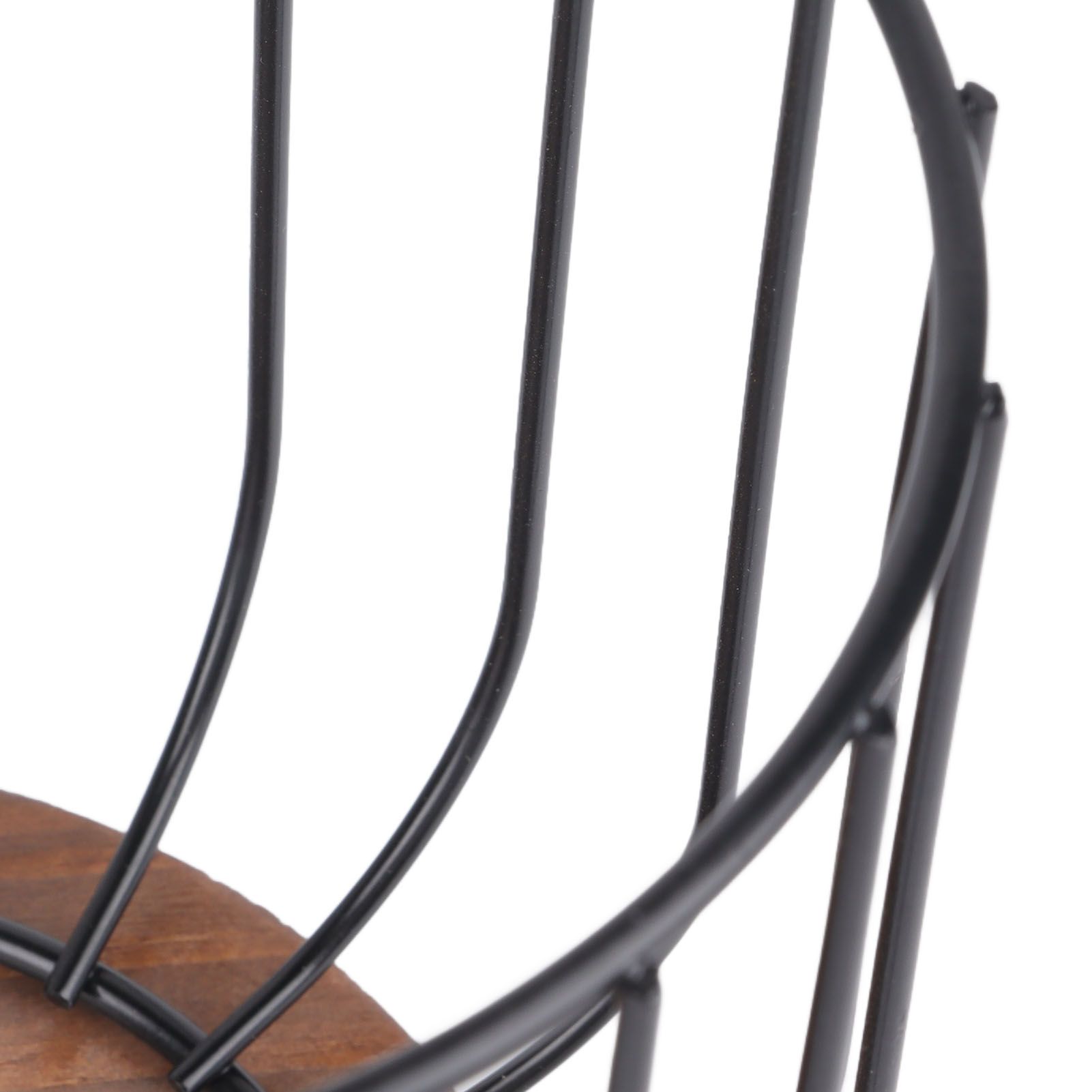 Coffee Capsule Storage Basket Cup Shape Black Iron and Pine Coffee Pod Holder view 15