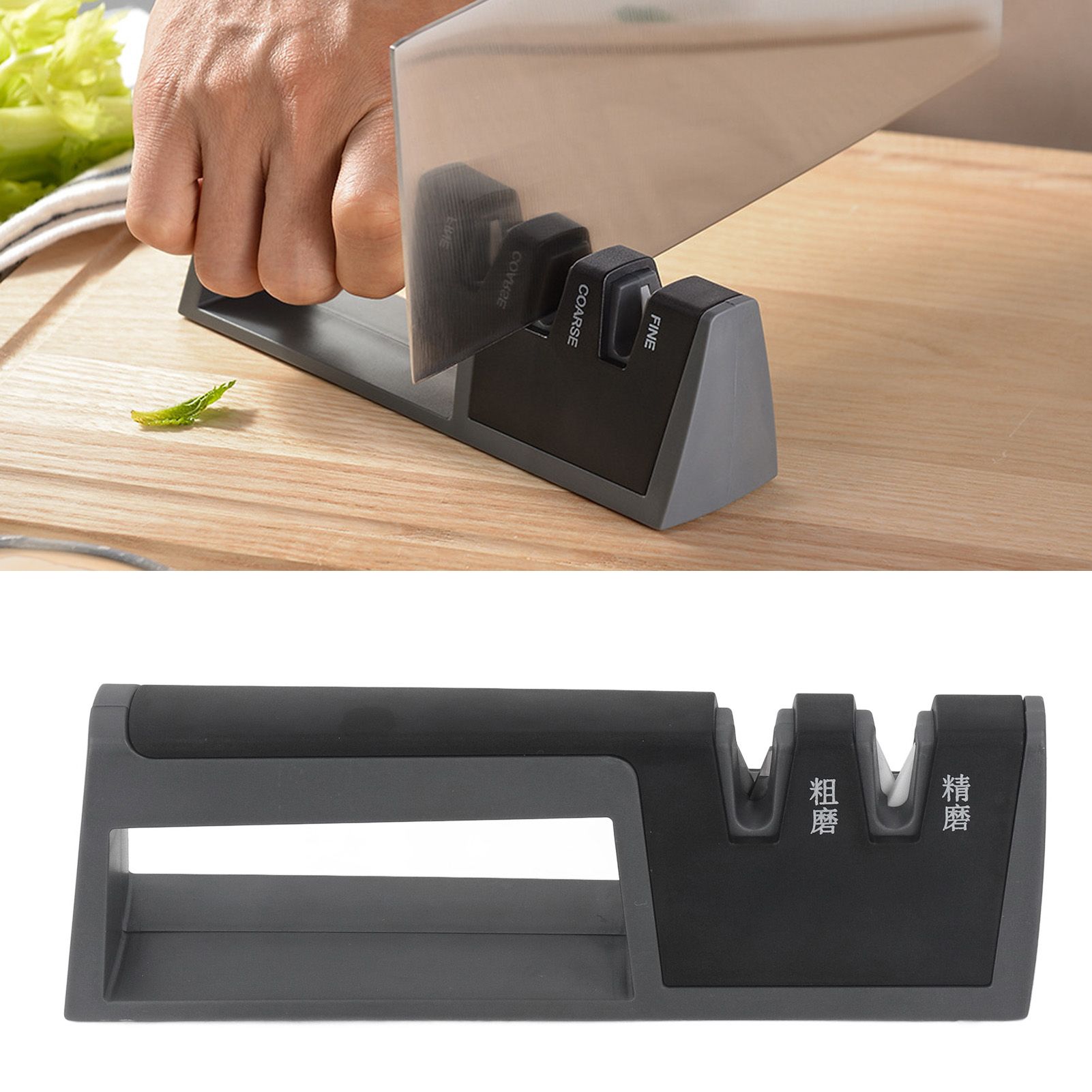 Knife Sharpener Multipurpose 2 Stages Quickly Safely Handheld Knife Sharpener view 11