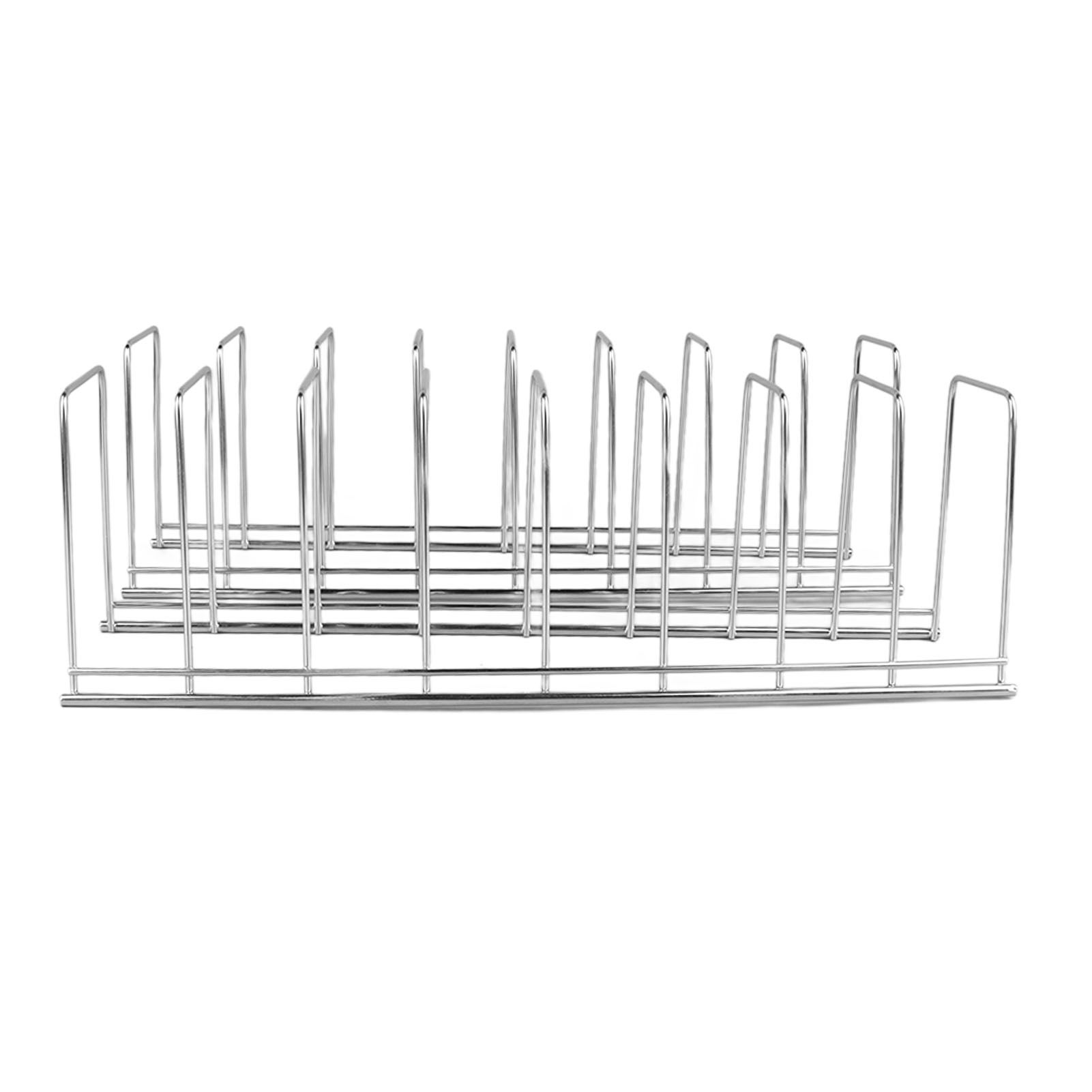 2Pcs Pot Lid Organizer Kitchen Stainless Steel Drainer Commodity Shelf view 3