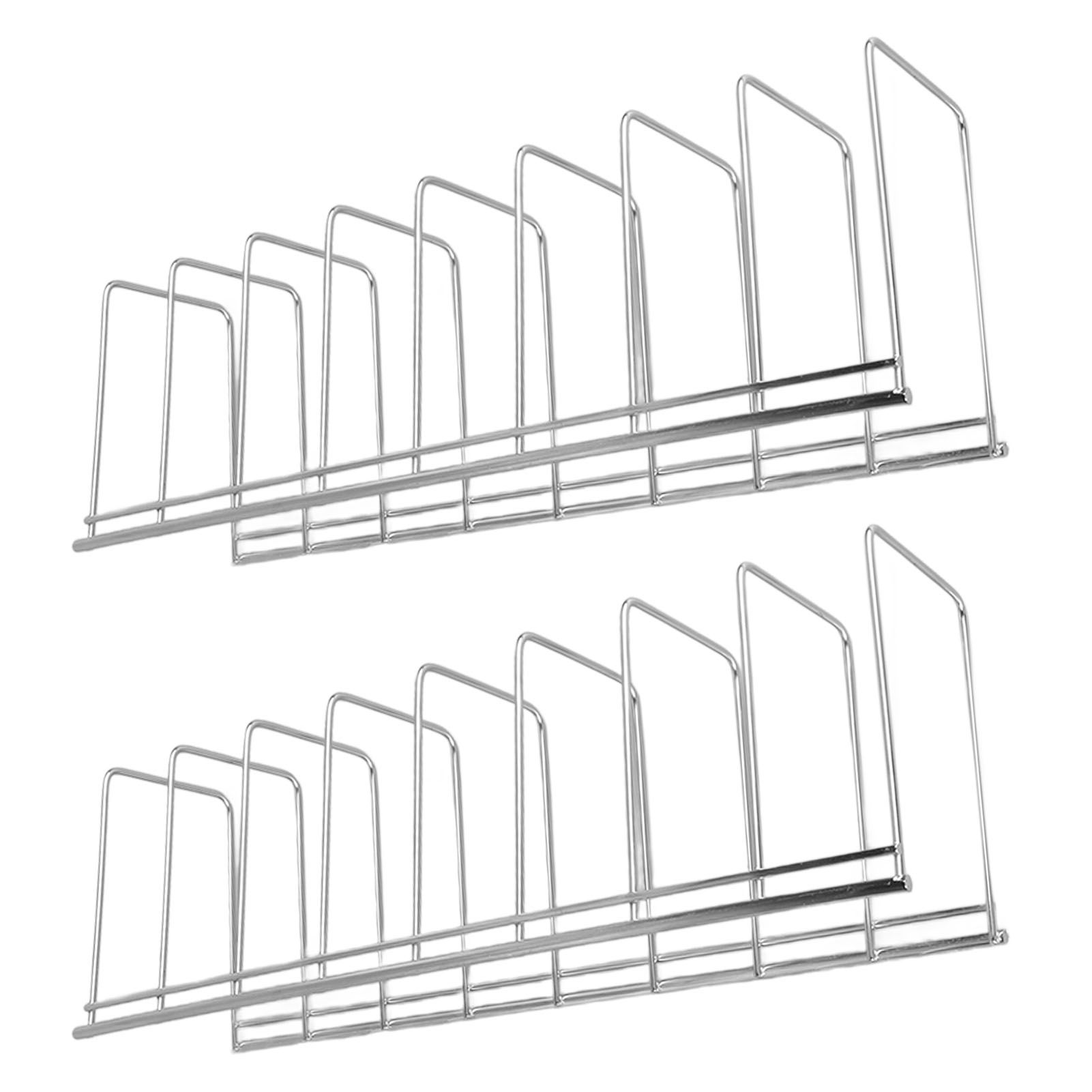 2Pcs Pot Lid Organizer Kitchen Stainless Steel Drainer Commodity Shelf view 7