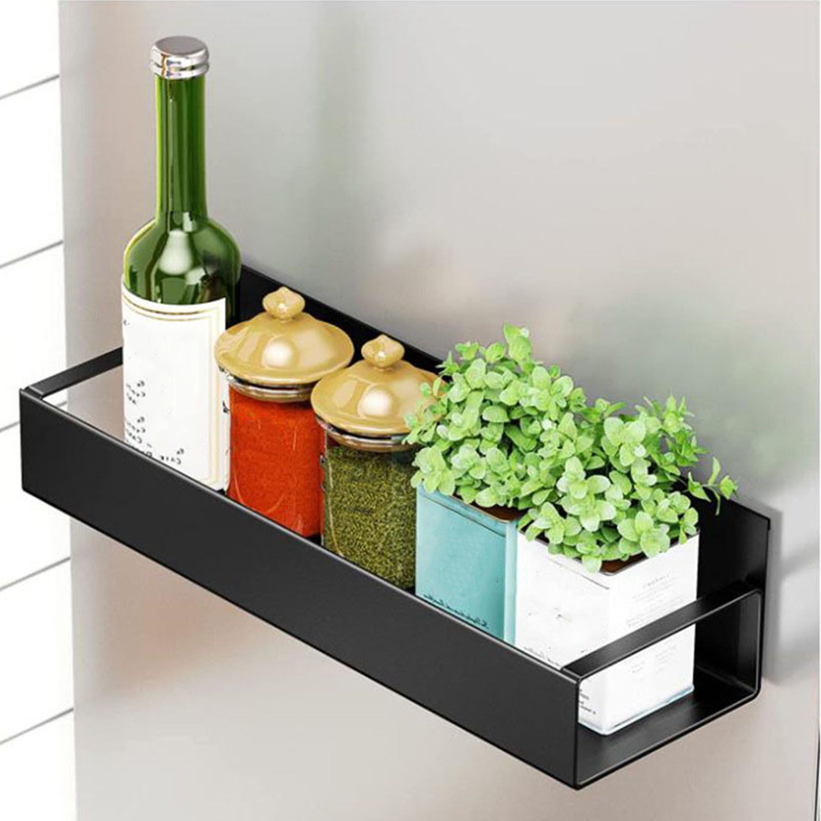 Fridge Spice Rack Magnetic with Hook Hanging Seasoning Holder Rack for Kitchen view 6