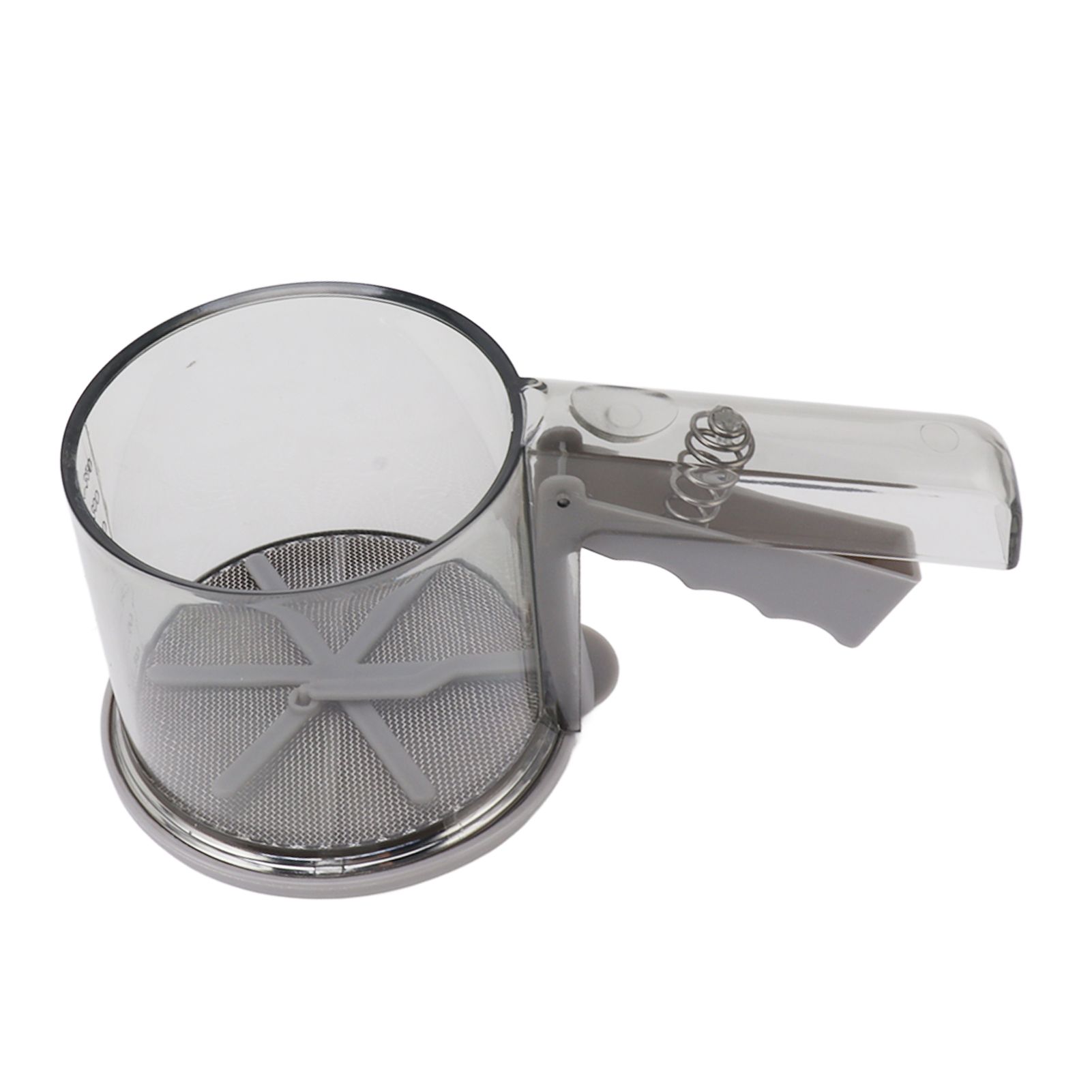 Flour Sifter Sieve PP Transparent Adjustable Fine Mesh One Hand Operation view 5