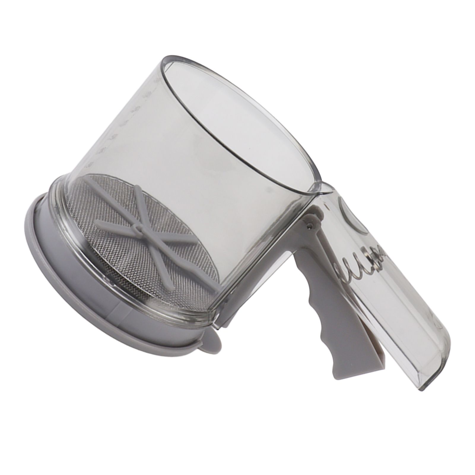 Flour Sifter Sieve PP Transparent Adjustable Fine Mesh One Hand Operation view 4