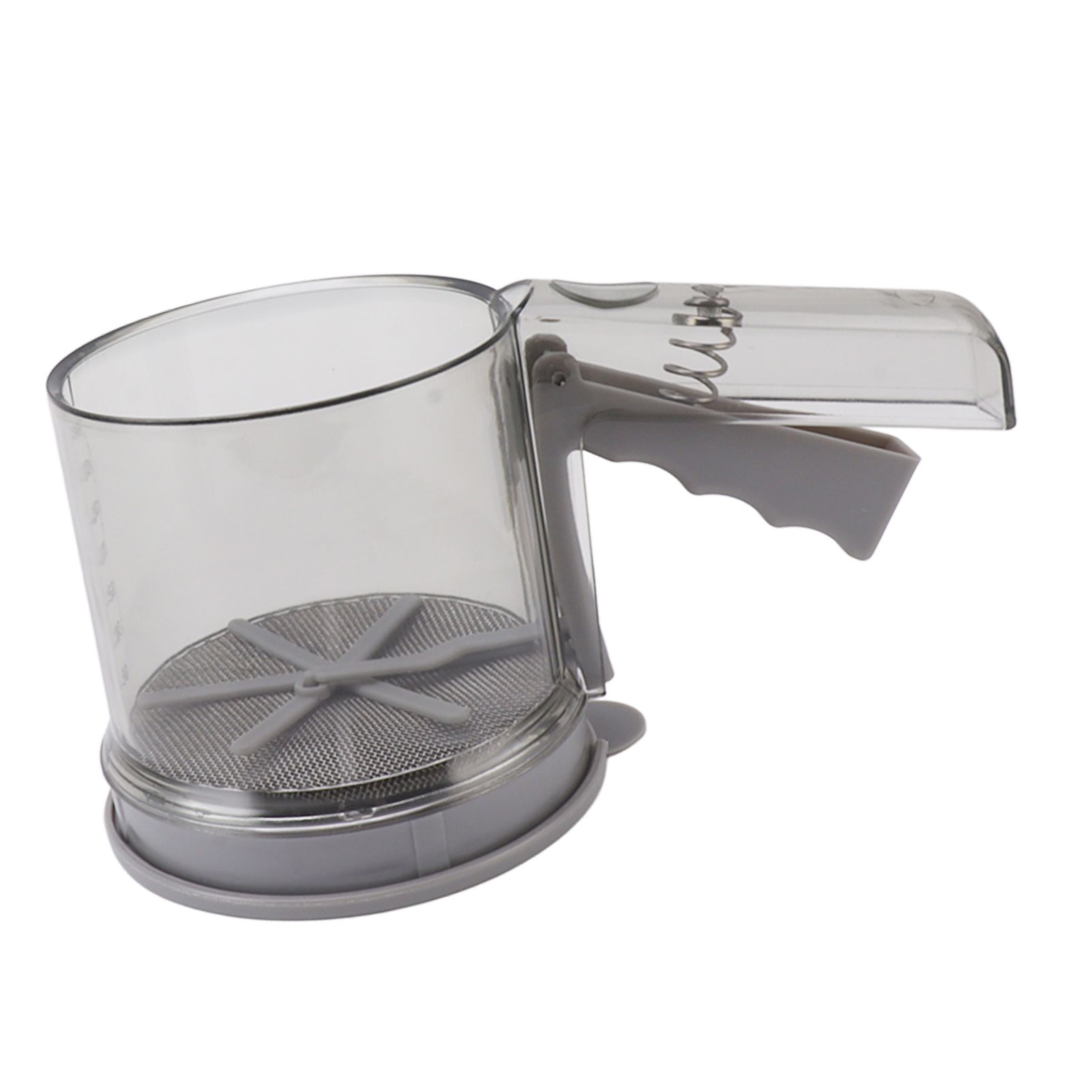 Flour Sifter Sieve PP Transparent Adjustable Fine Mesh One Hand Operation view 6