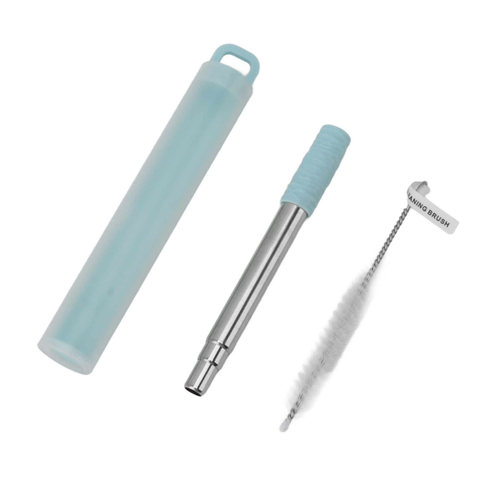 Collapsible Stainless Steel Drinking Straw Reusable Metal Straw with Cleaning