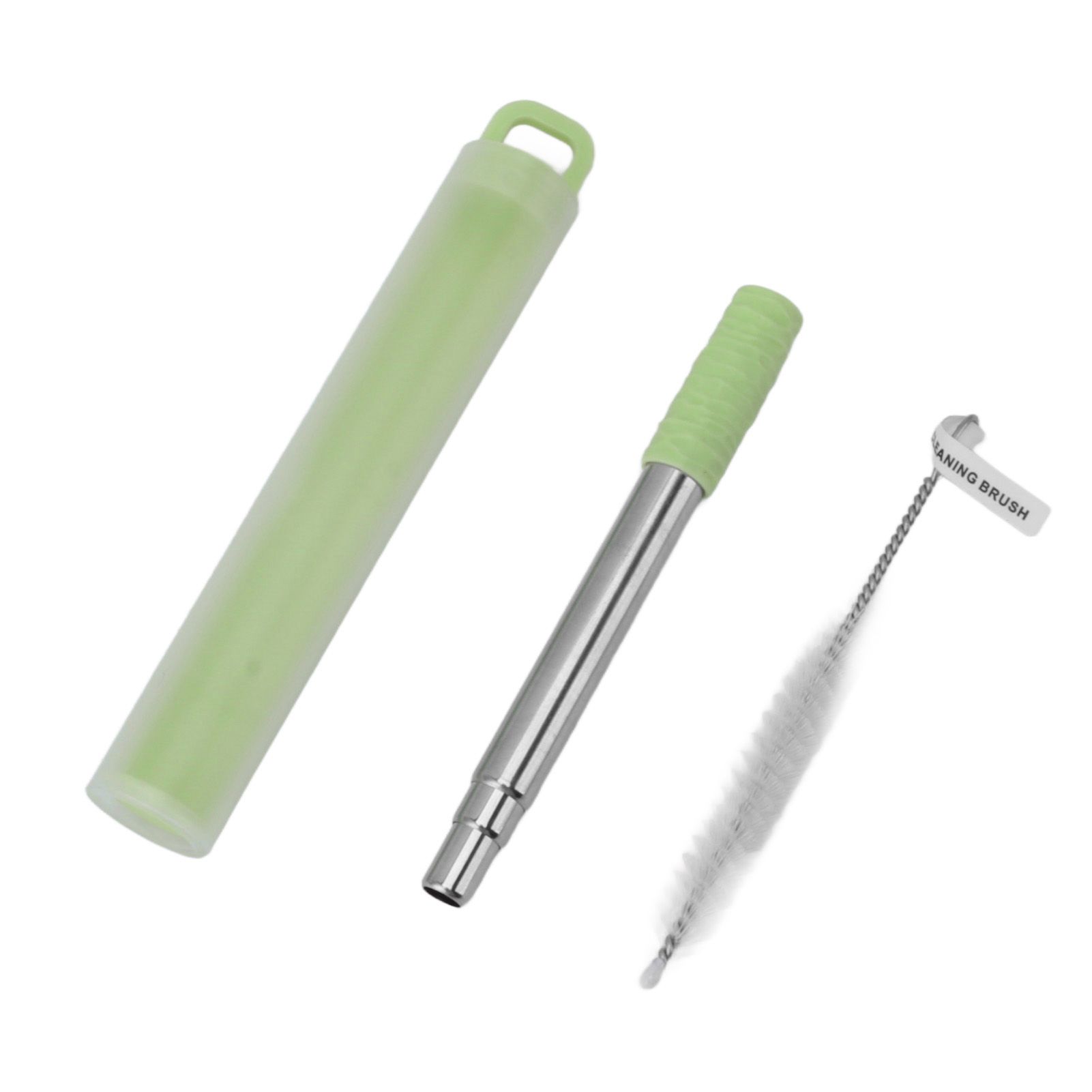 Collapsible Stainless Steel Drinking Straw Reusable Metal Straw with Cleaning