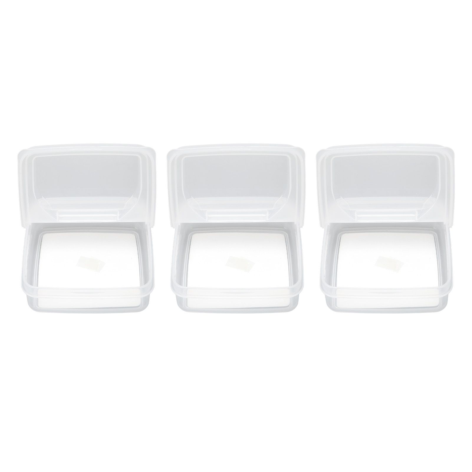 3Pcs Flip Lid Cheese Container Transparent Clear PP Food Storage Box Case for view 10