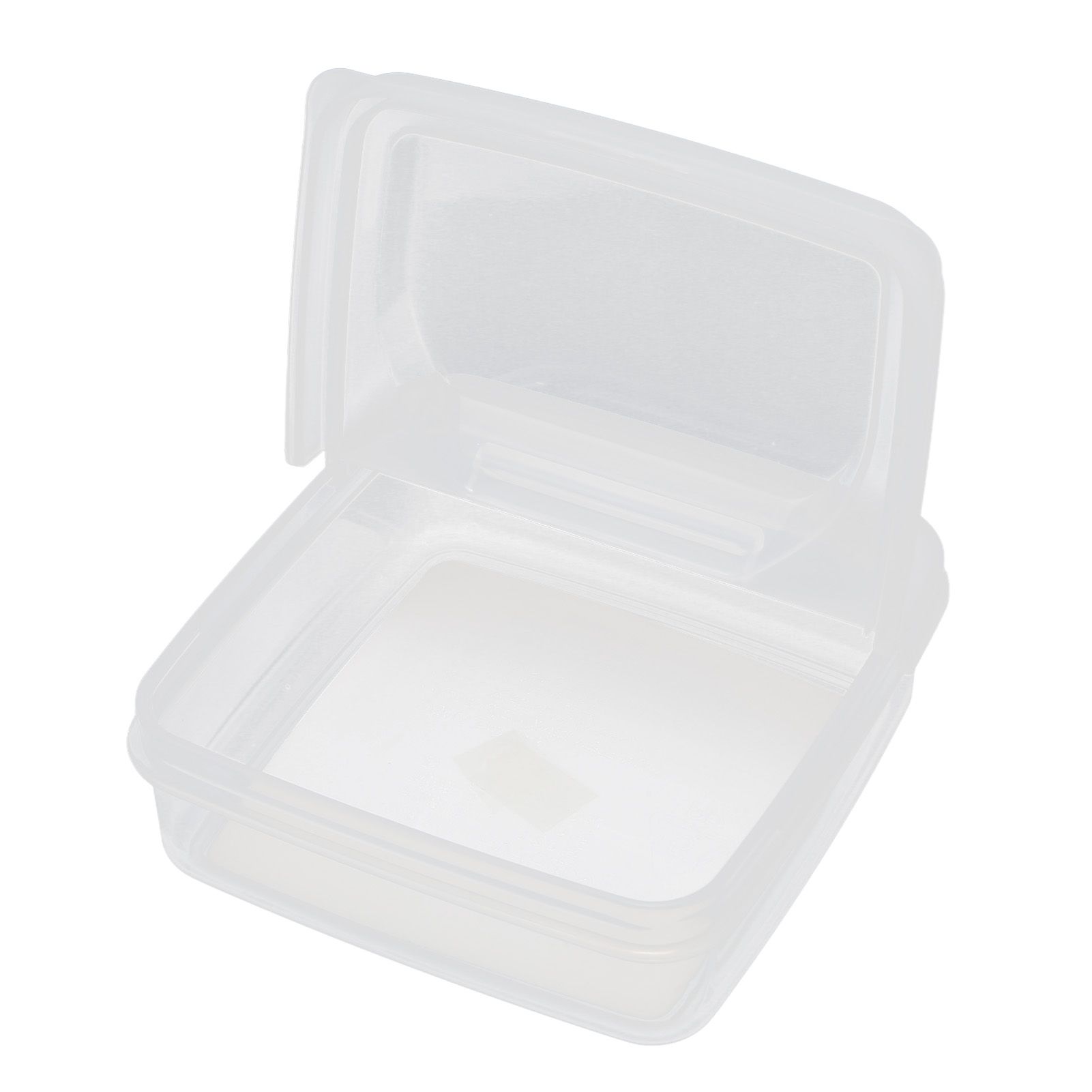 3Pcs Flip Lid Cheese Container Transparent Clear PP Food Storage Box Case for view 13