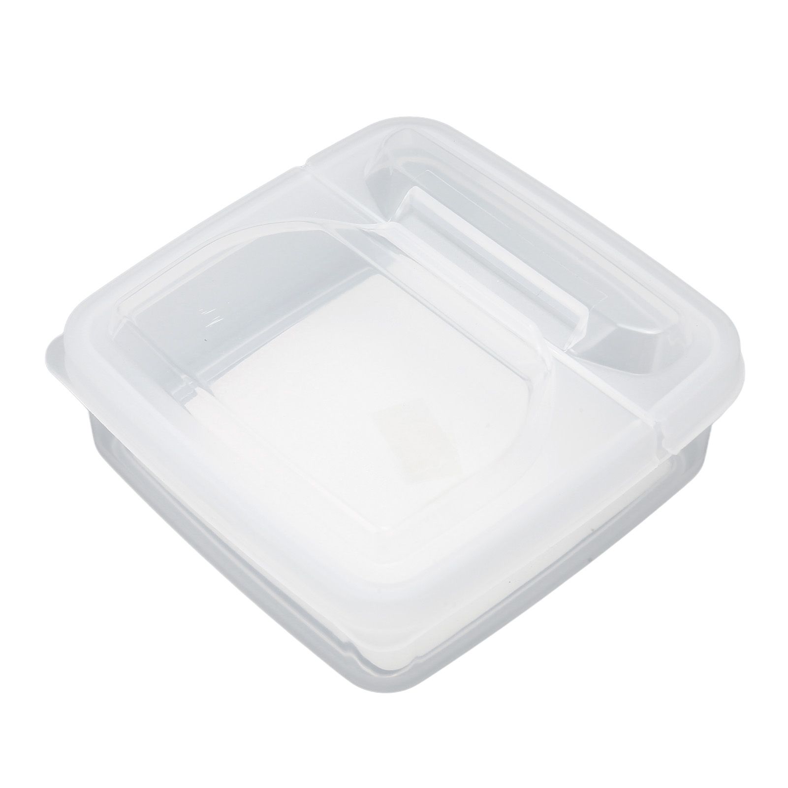 3Pcs Flip Lid Cheese Container Transparent Clear PP Food Storage Box Case for view 15