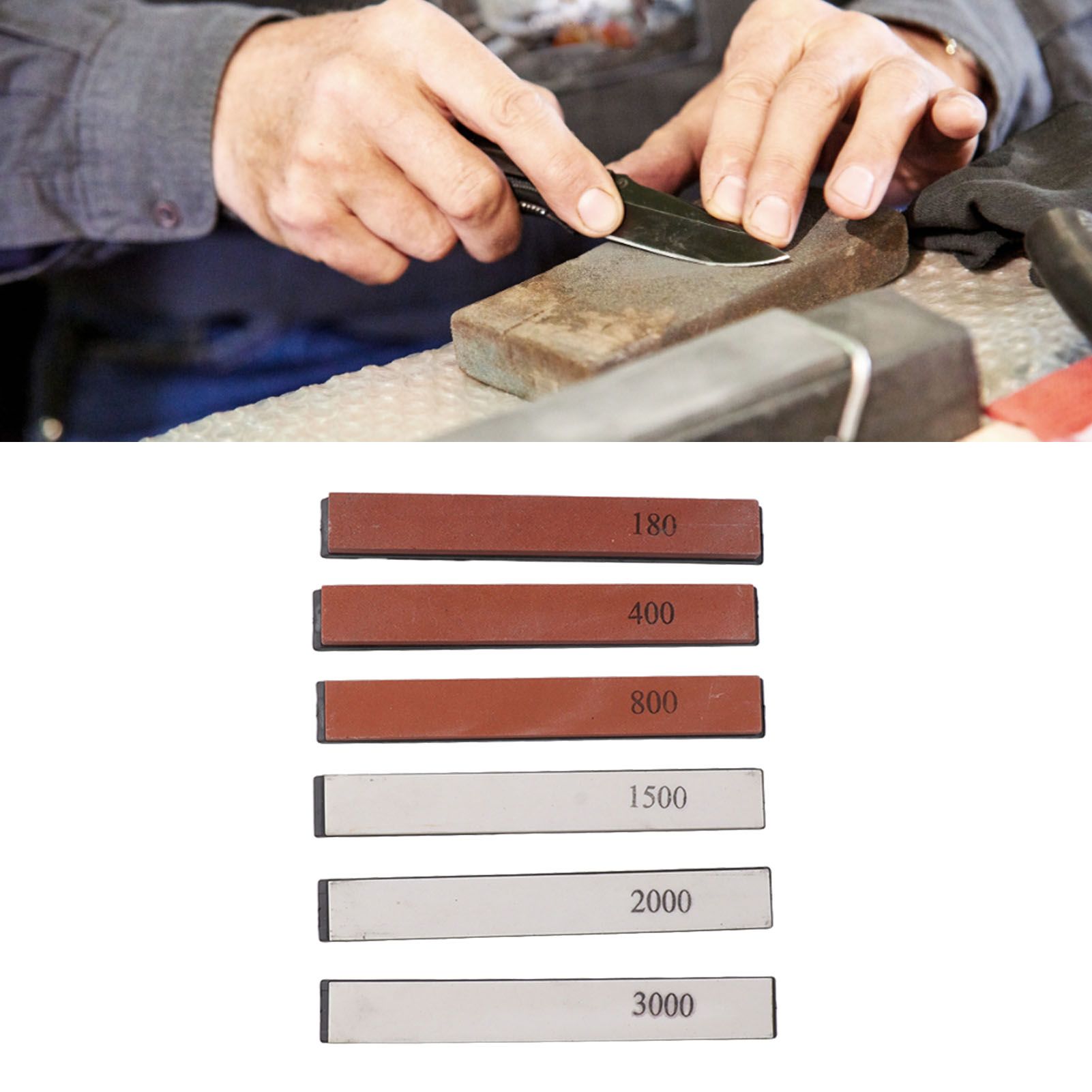 6pcs Knife Sharpener Stone Professional Built in Base Angle Guide Knife view 11