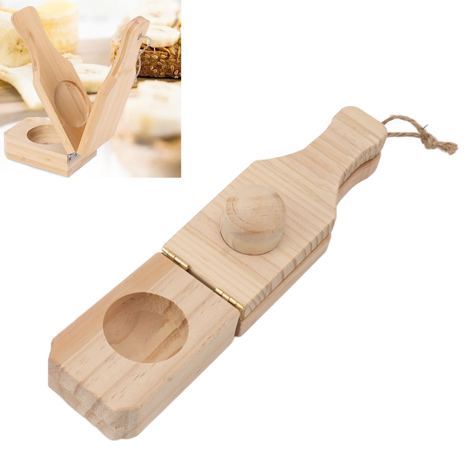 Banana Smasher Maker 2 in 1 Wooden Tostonera Plantain Press for Fried view 11