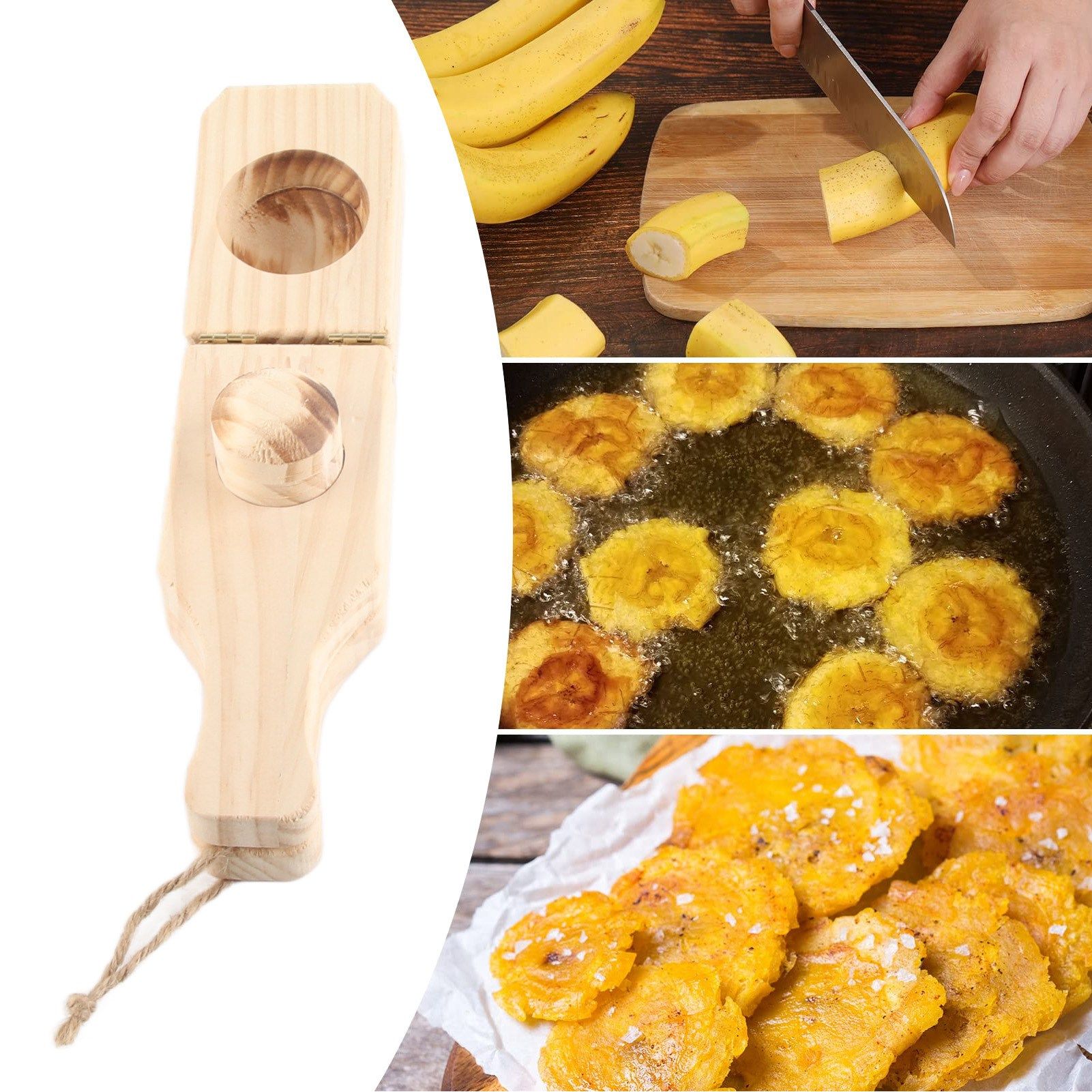 Tostonera Plantain Masher Pine Plantain Press Smasher Reusable Deep Plantain view 11