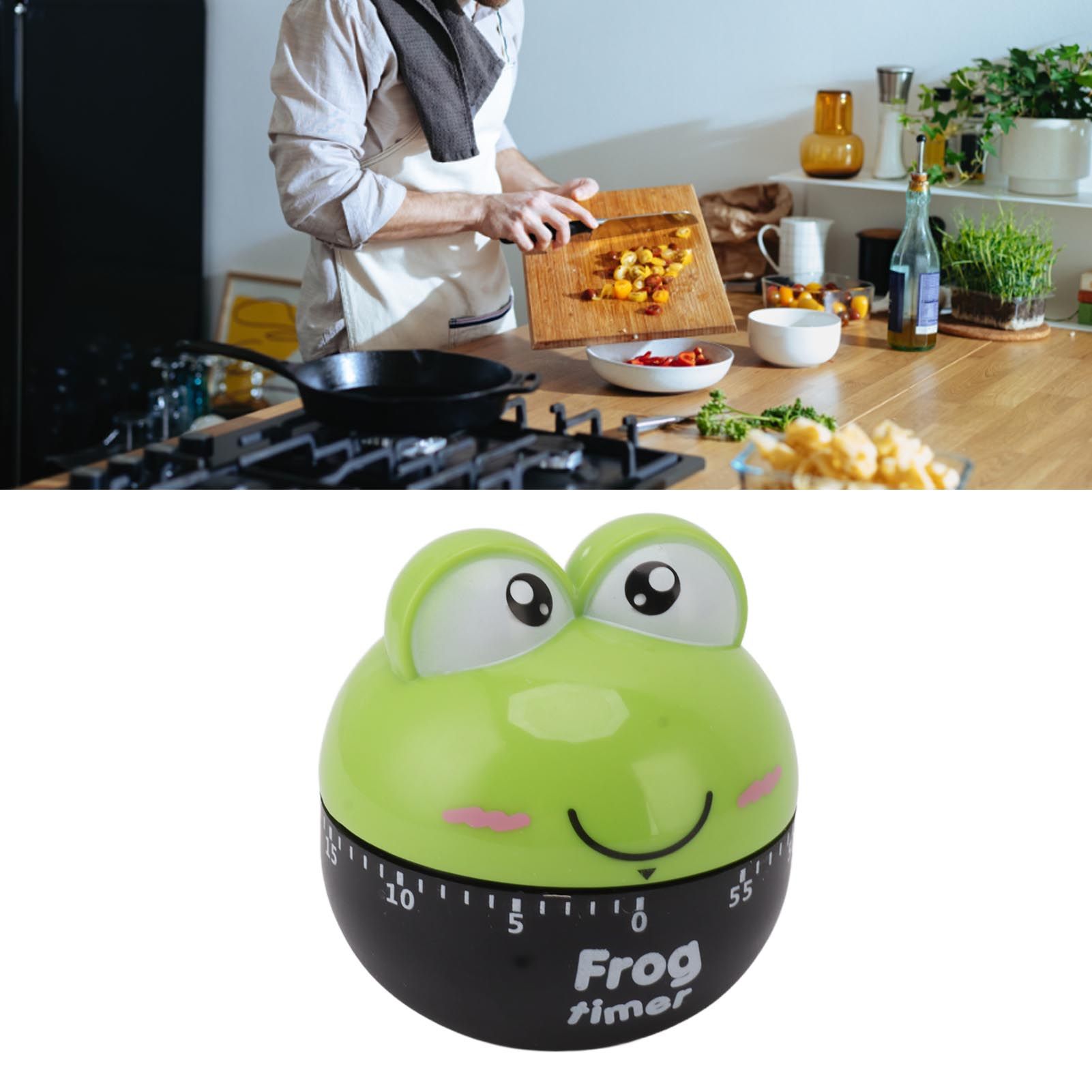 Cartoon Machinery Timer High Accuracy Adjustable 60 Minutes Mechanical Kitchen view 11