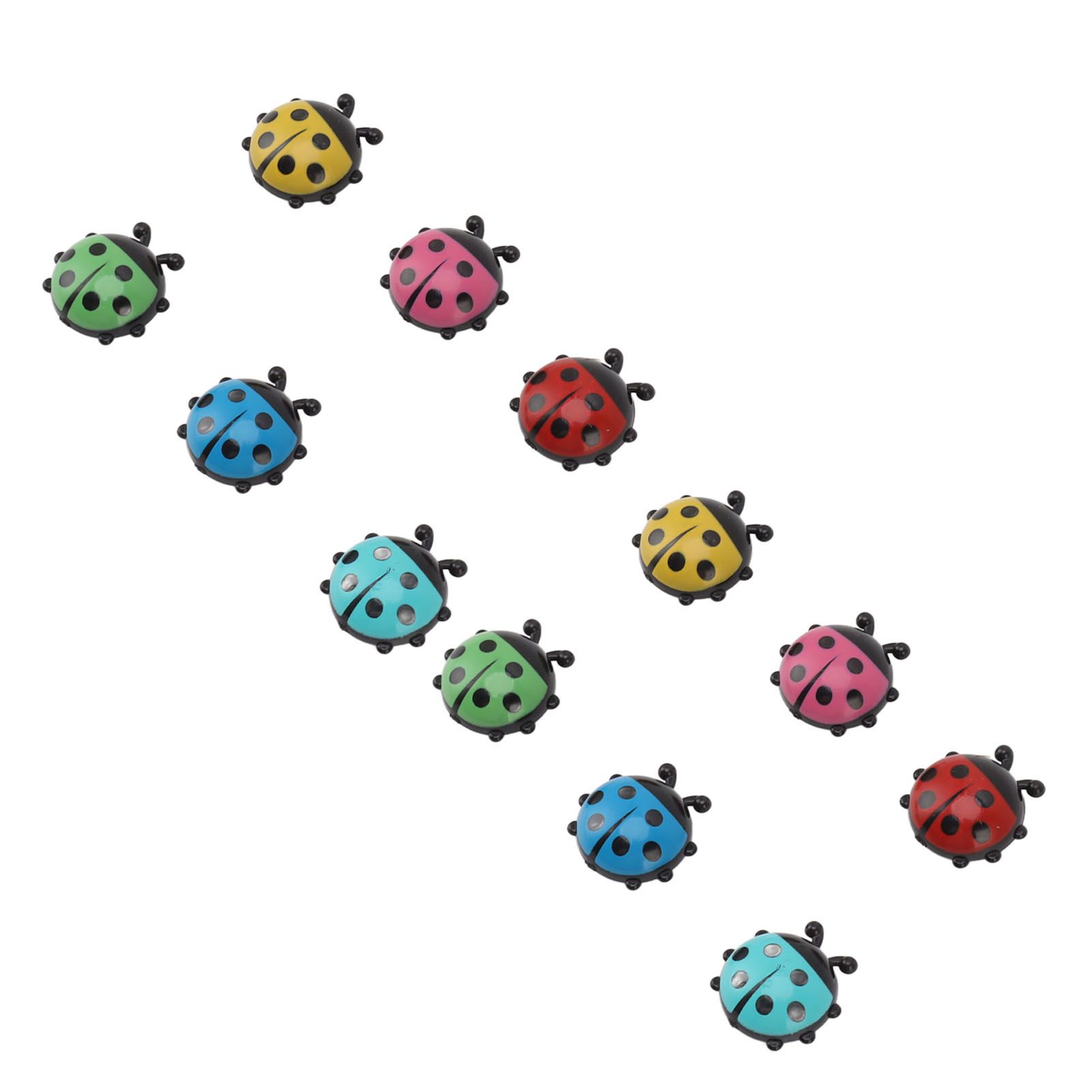 12pcs Resin Ladybug Shaped Refrigerator Magnets Home Kitchen Cute Cartoon view 4