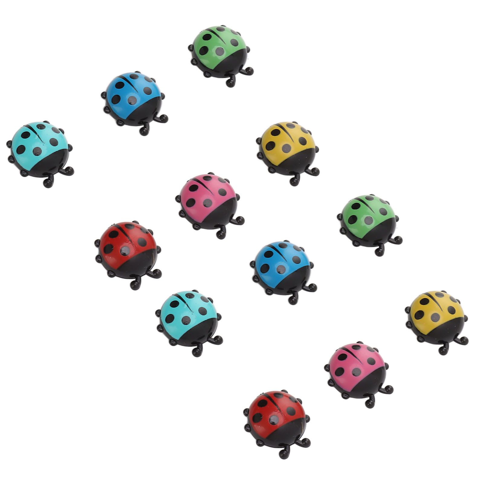 12pcs Resin Ladybug Shaped Refrigerator Magnets Home Kitchen Cute Cartoon view 5