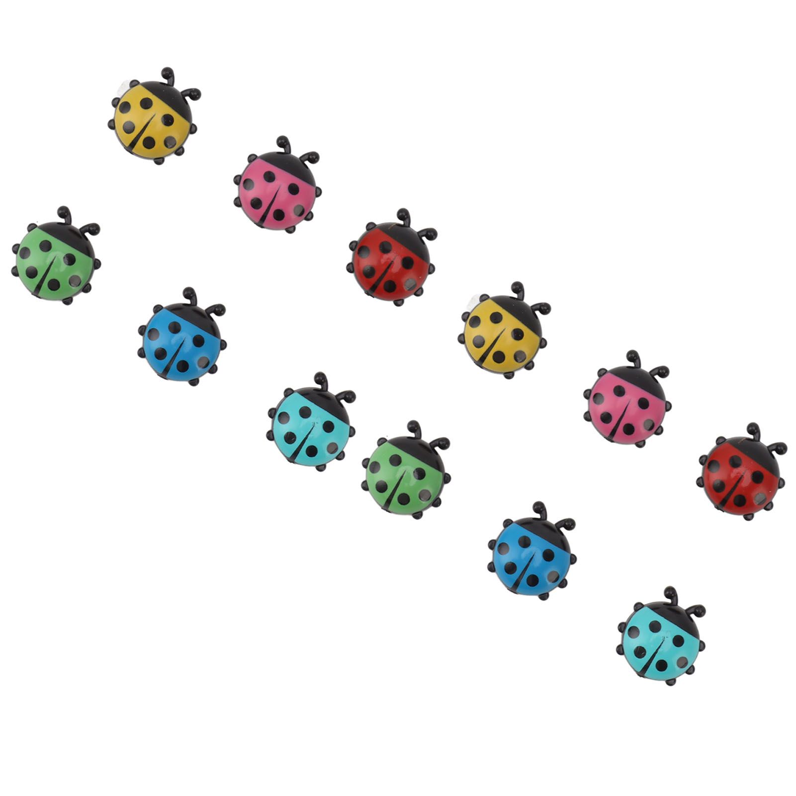 12pcs Resin Ladybug Shaped Refrigerator Magnets Home Kitchen Cute Cartoon view 7