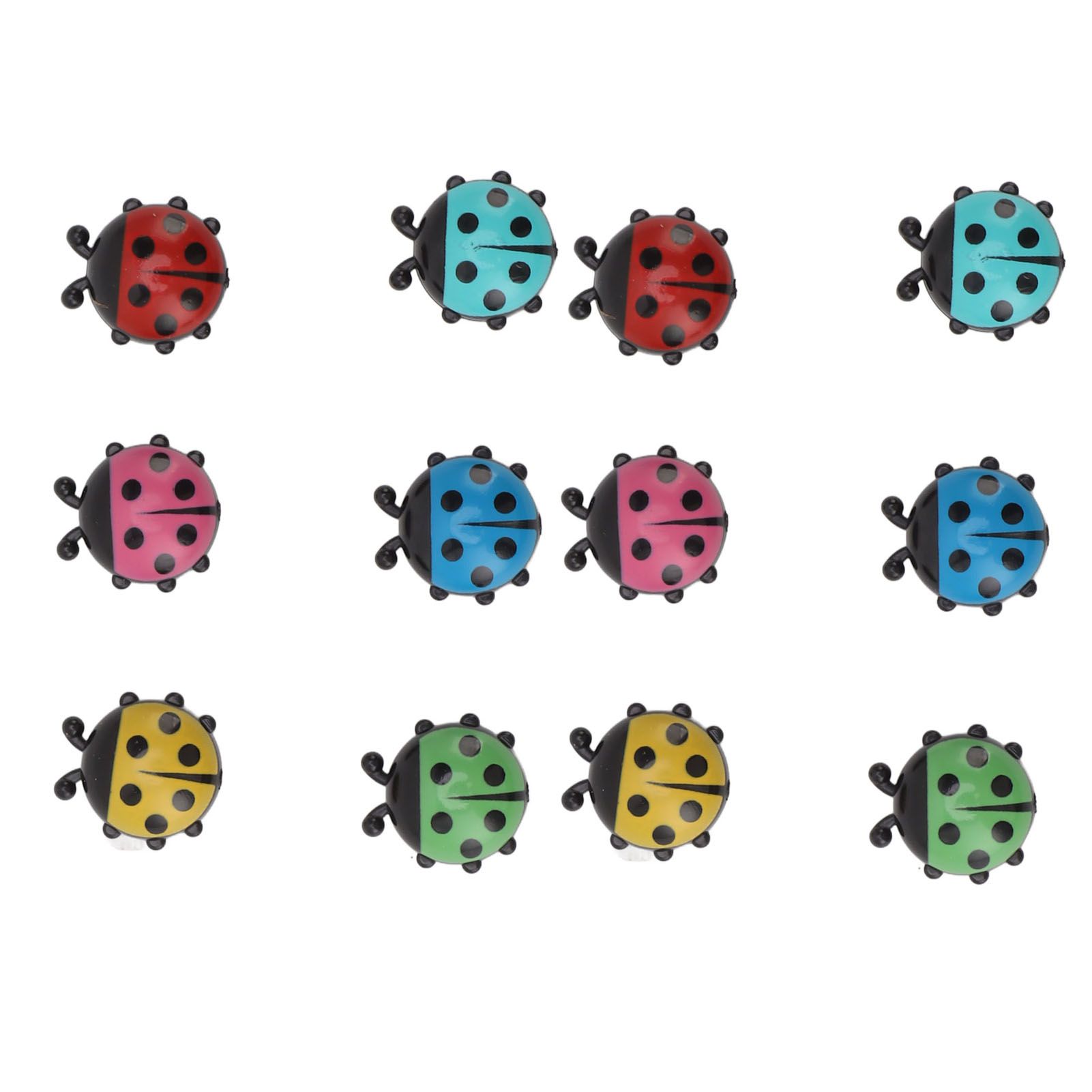 12pcs Resin Ladybug Shaped Refrigerator Magnets Home Kitchen Cute Cartoon view 9