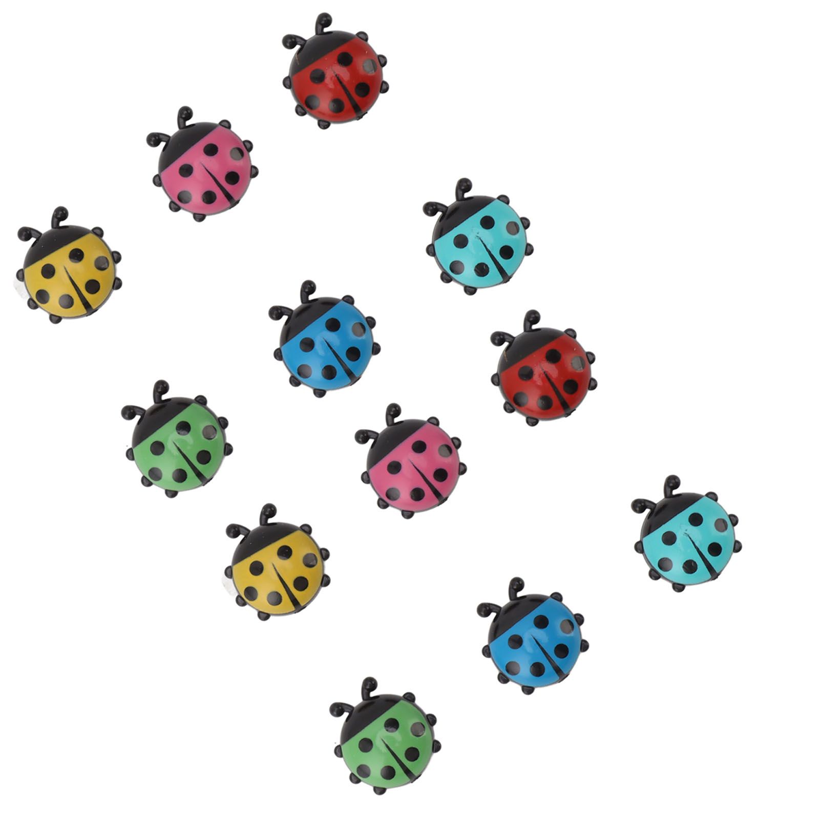 12pcs Resin Ladybug Shaped Refrigerator Magnets Home Kitchen Cute Cartoon view 10