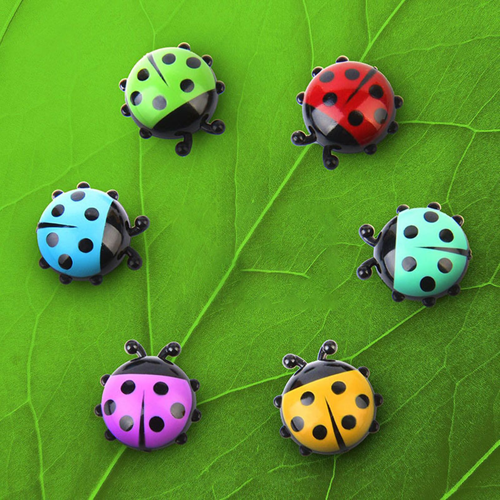 12pcs Resin Ladybug Shaped Refrigerator Magnets Home Kitchen Cute Cartoon view 11