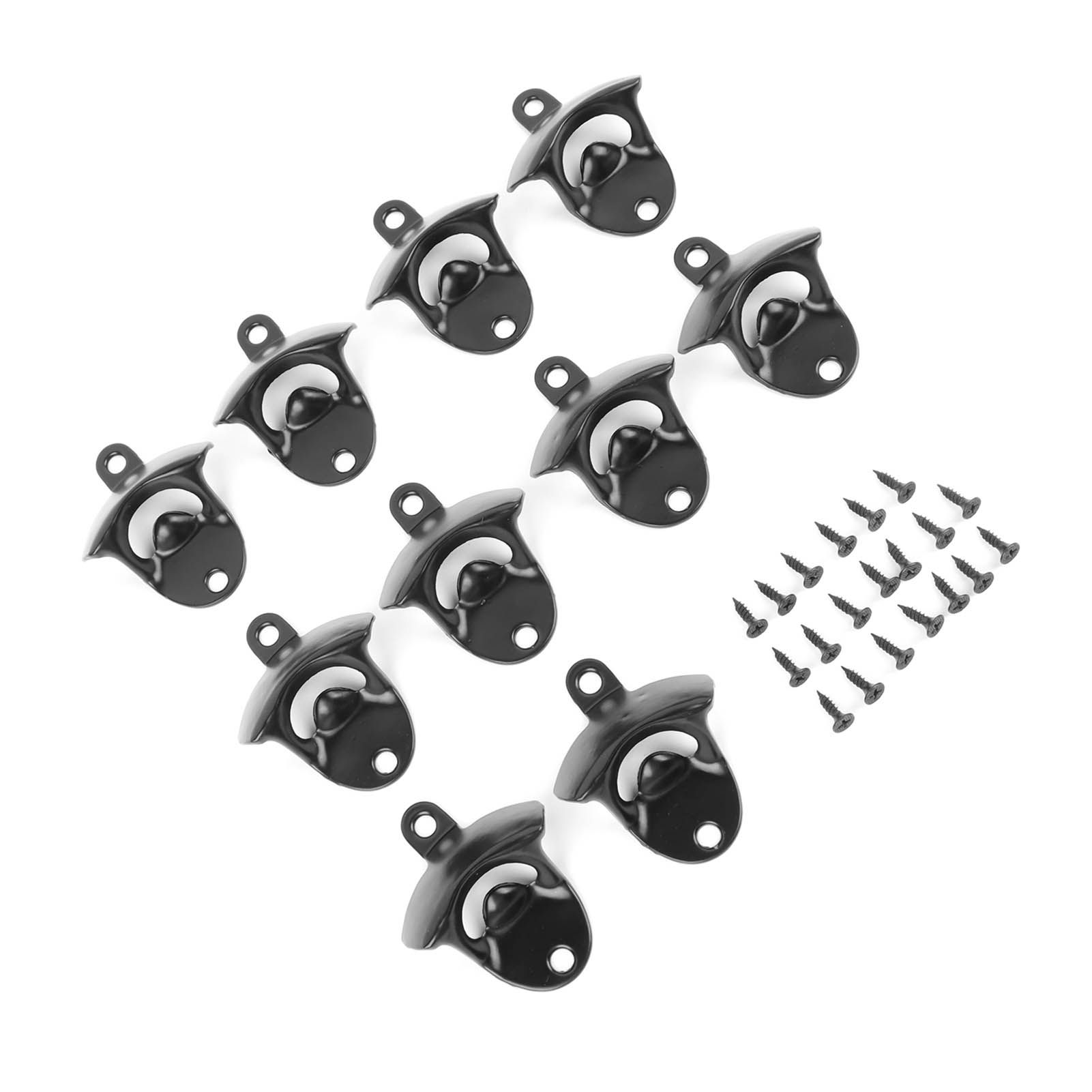 10Pcs Black Beer Bottle Opener Bar Beer Soda Bottle Cap Opener for Restaurant view 3