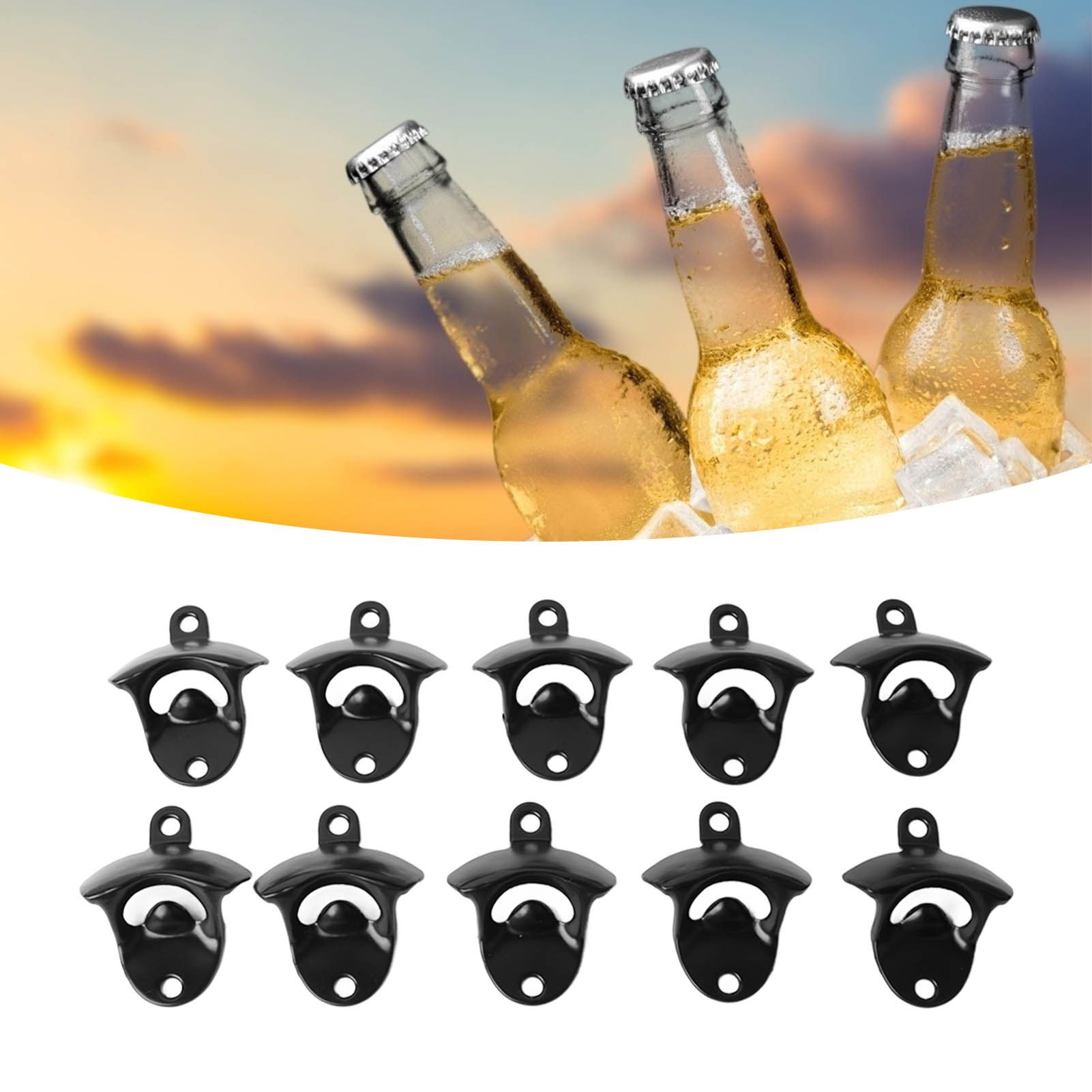 10Pcs Black Beer Bottle Opener Bar Beer Soda Bottle Cap Opener for Restaurant view 11