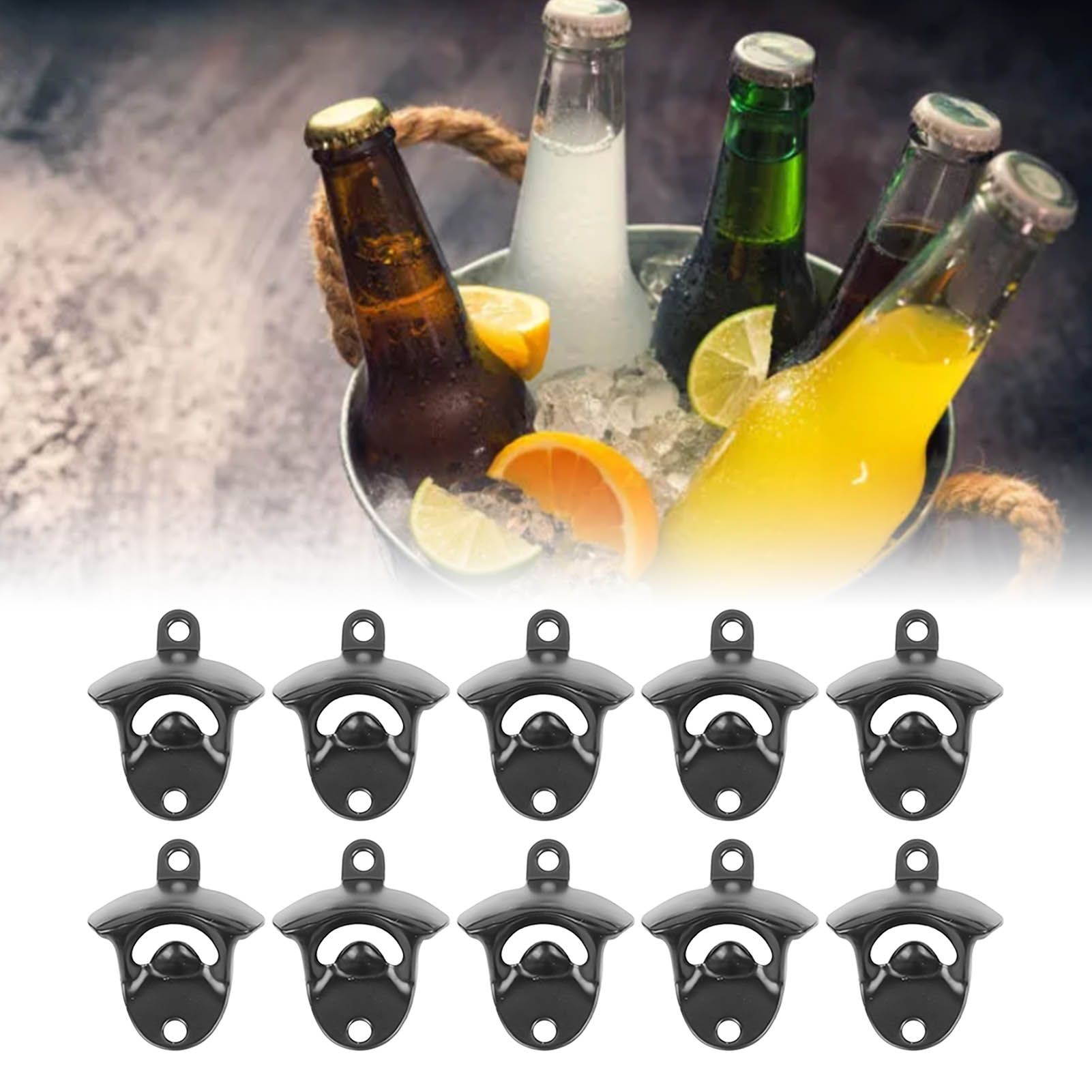 10Pcs Black Beer Bottle Opener Bar Beer Soda Bottle Cap Opener for Restaurant view 12