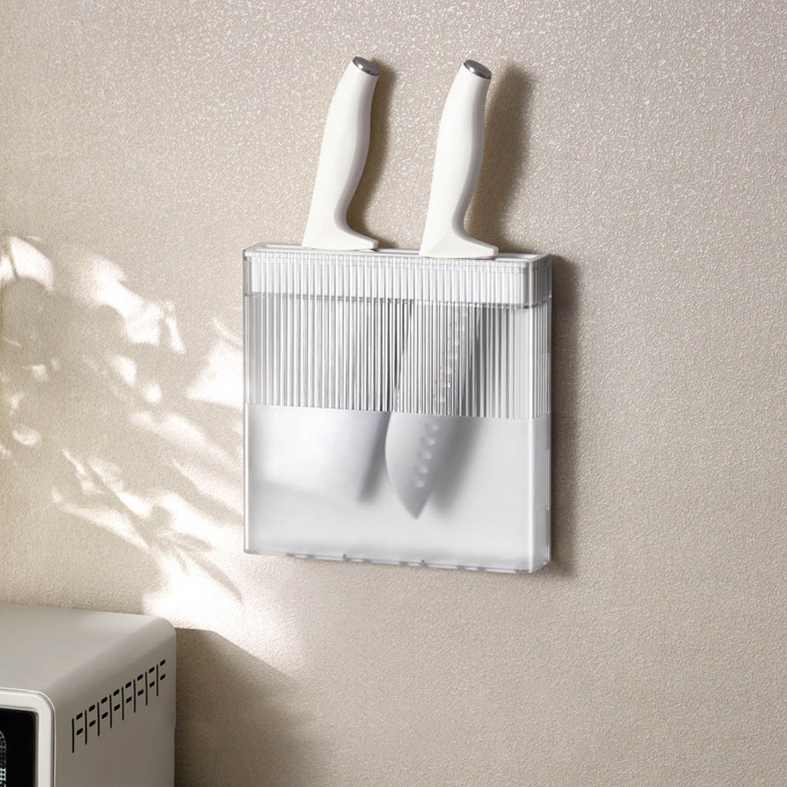 Knife Holder for Wall Knife Organizer Drill Free Wall Mounted Knife Block view 5