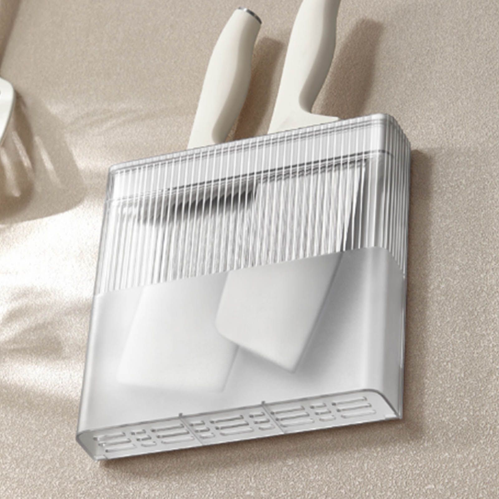 Knife Holder for Wall Knife Organizer Drill Free Wall Mounted Knife Block view 6
