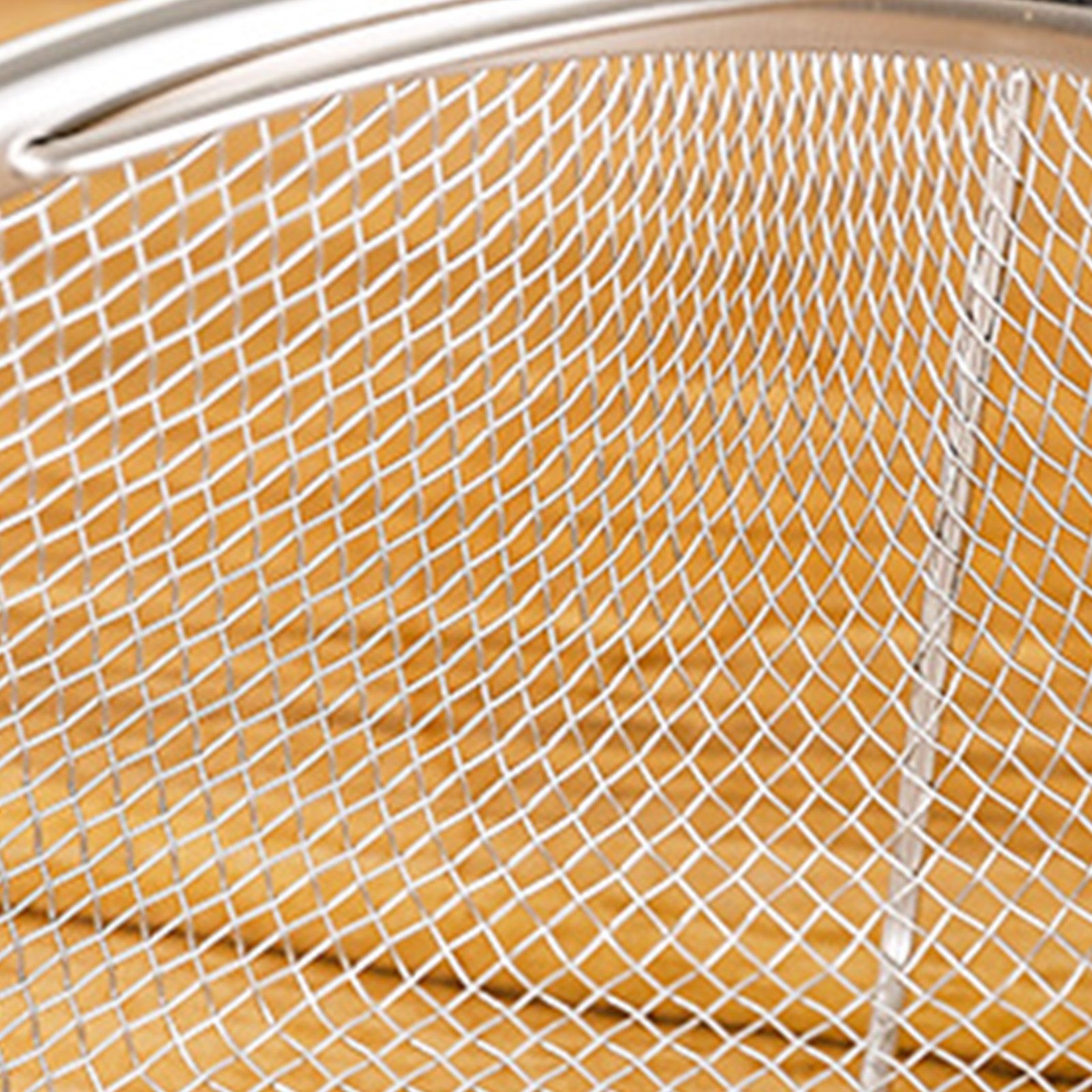 Mesh Steaming Basket Stainless Steel Comfortable Handles Heat Resistant view 7