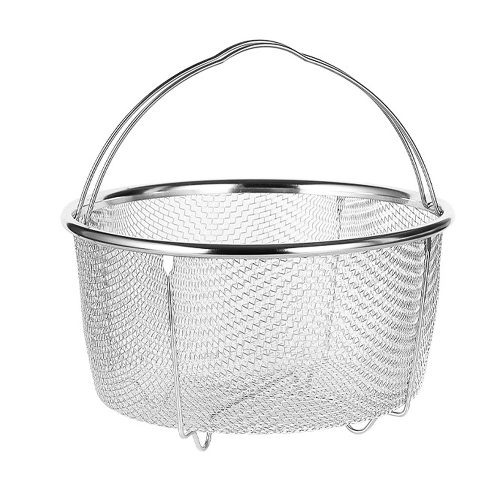 Mesh Steaming Basket Stainless Steel Comfortable Handles Heat Resistant view 4