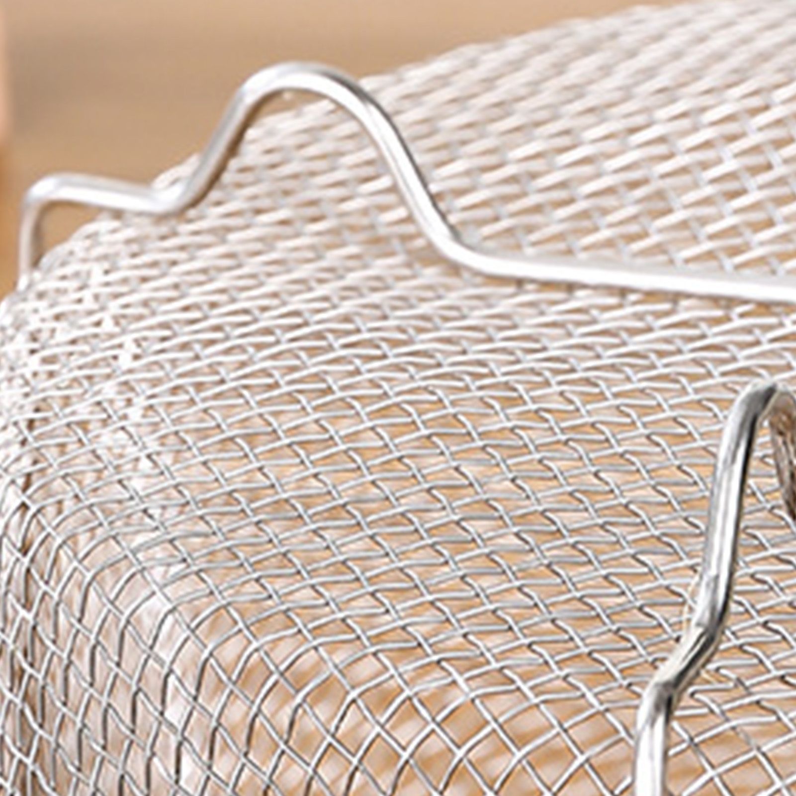 Mesh Steaming Basket Stainless Steel Comfortable Handles Heat Resistant view 5